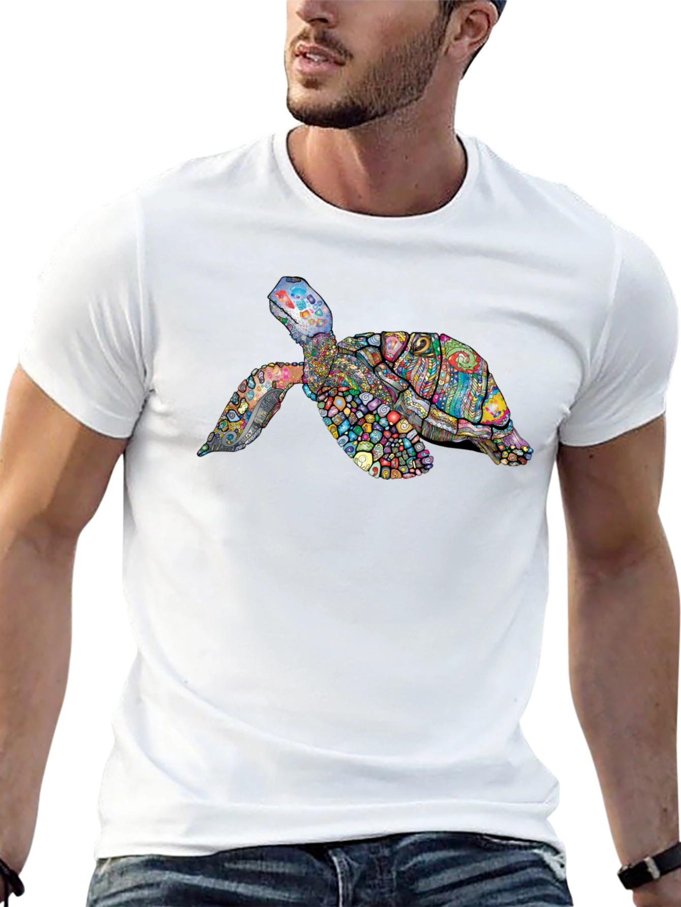 Turtle Graphic Tee - Black