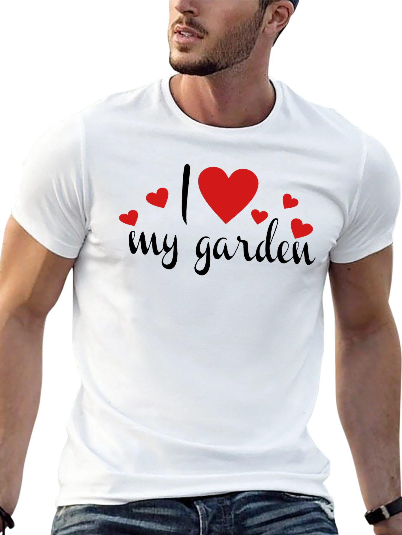 I Love My Garden Graphic Tee Black Casual Shirt