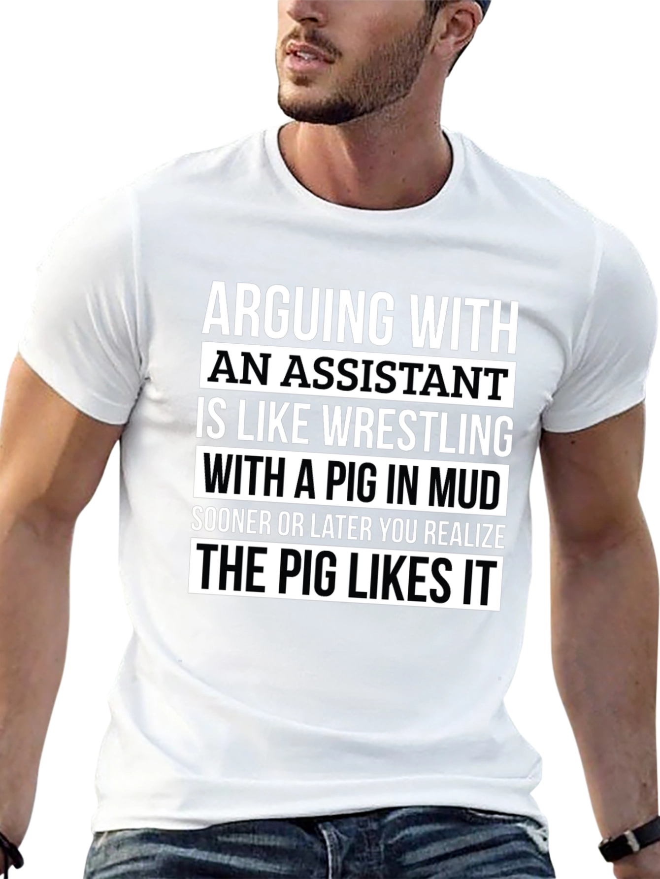 Funny Assistant Wrestling Pig T-Shirt