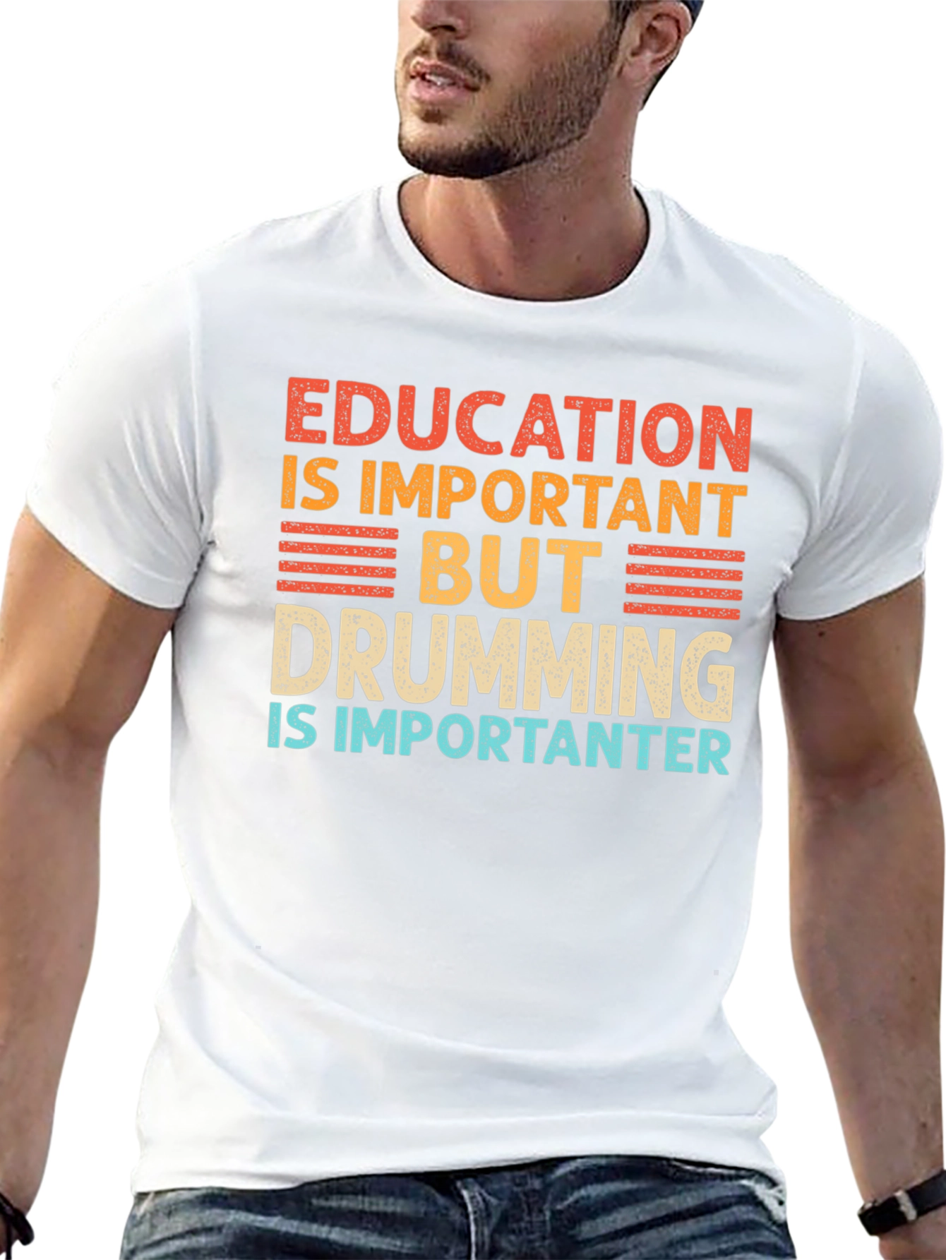 Education vs. Drumming T-Shirt