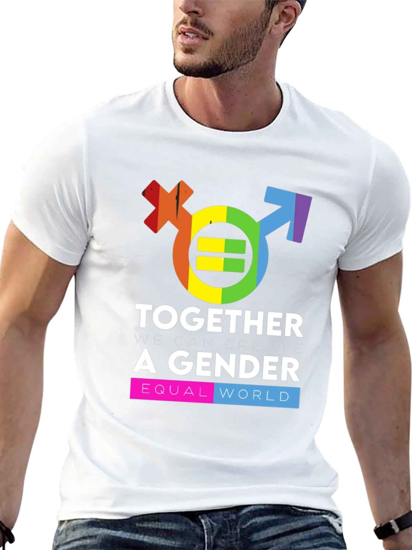 Gender Equality Rainbow Graphic Tee