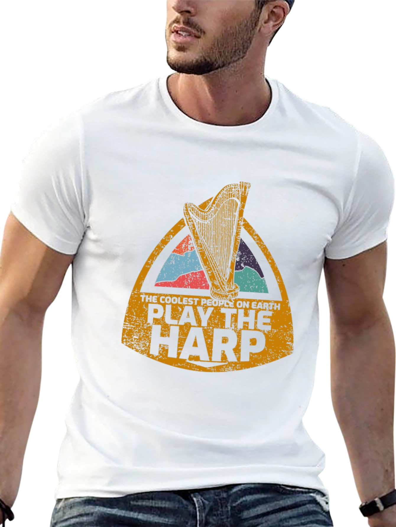 Cool Harp Player T-Shirt