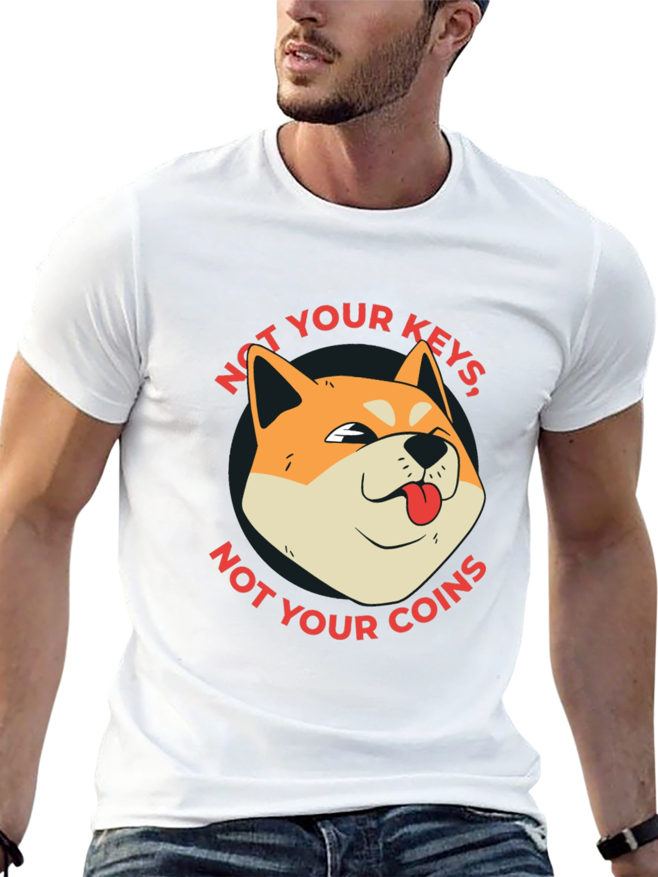 Not Your Keys Not Your Coins Crypto Doge T-Shirt