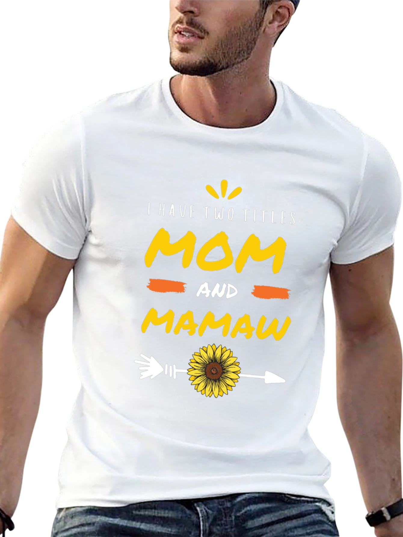 Mom and Mamaw T-Shirt - Sunflower Arrow Design