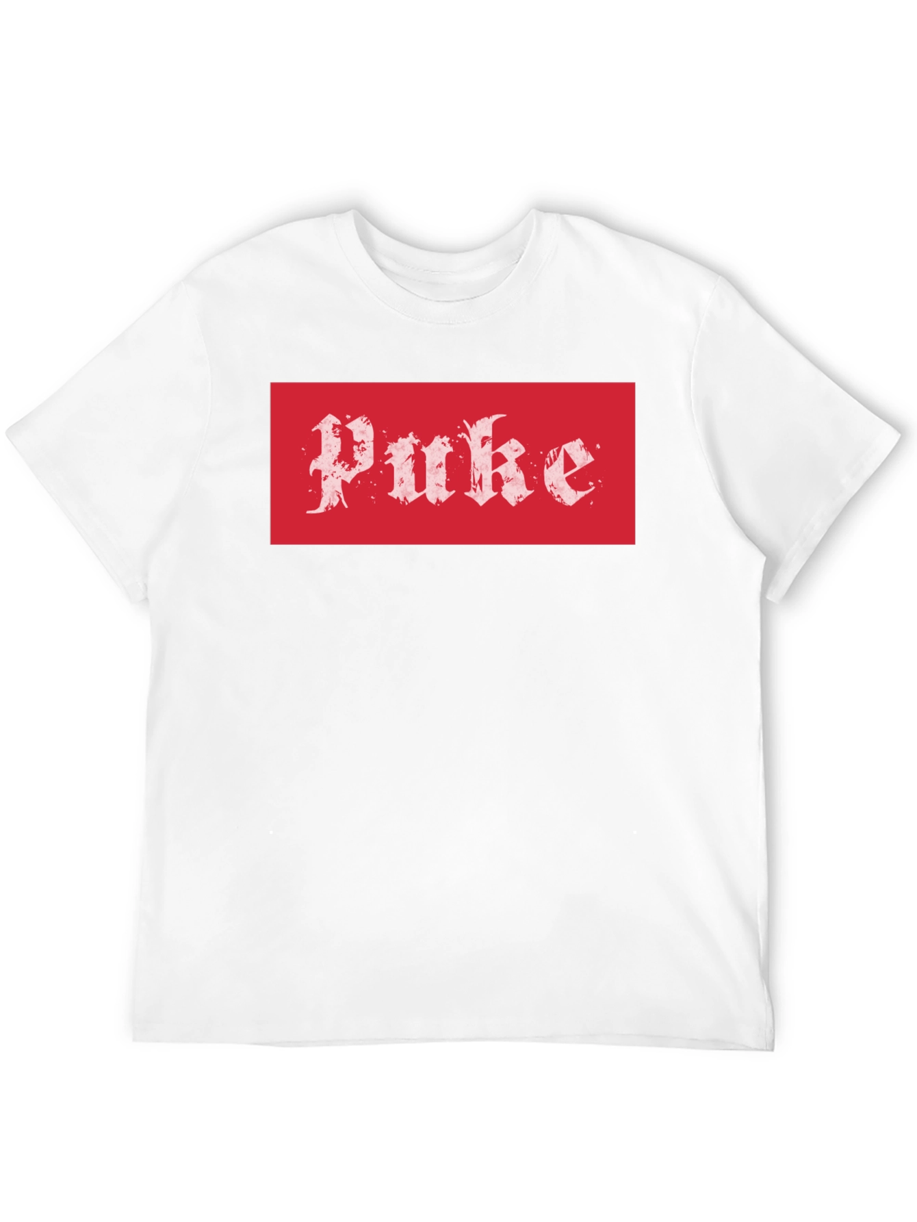 Puke Graphic Tee - Red Box Logo Black T-Shirt