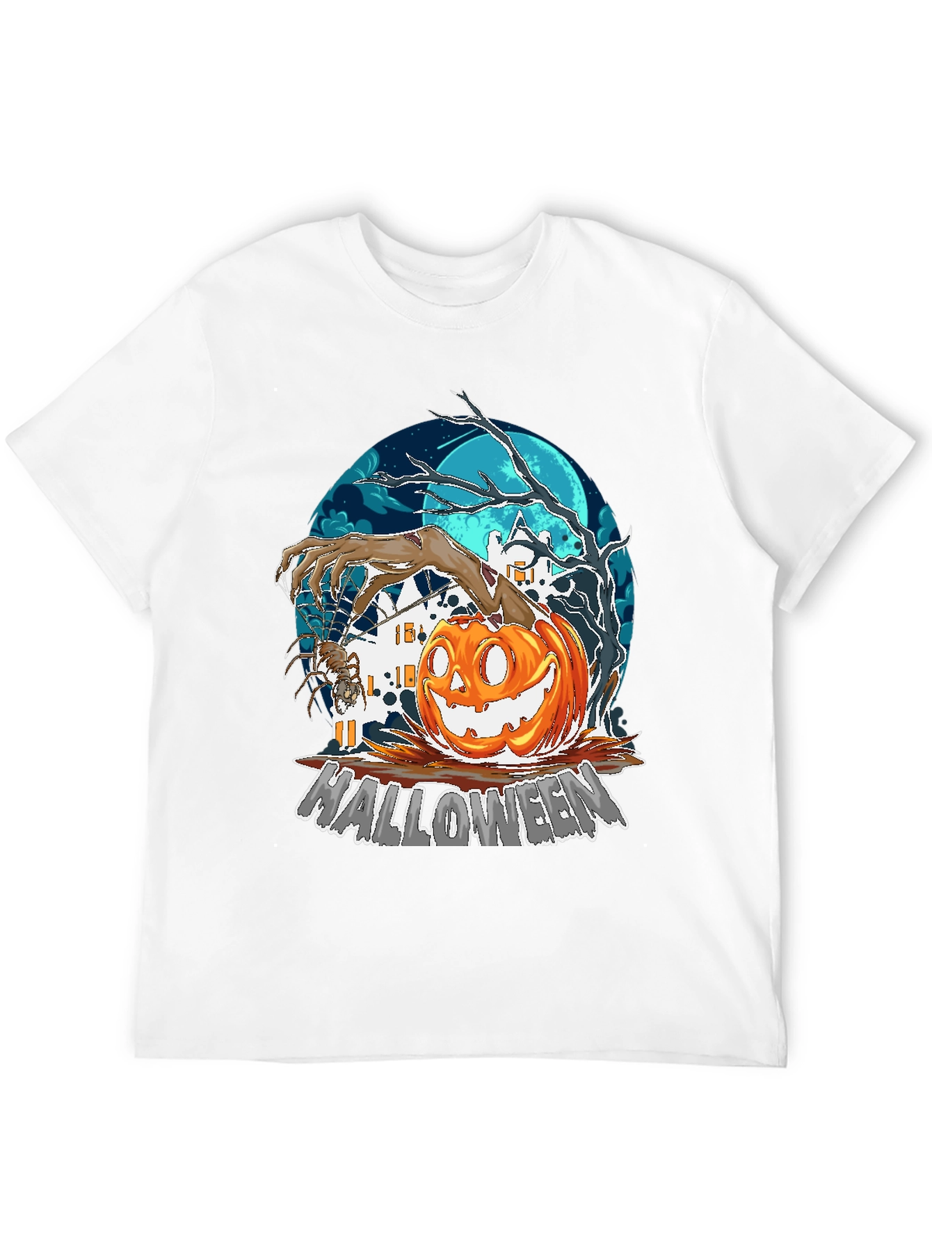 Halloween Pumpkin T-Shirt - Spooky Graphic Tee