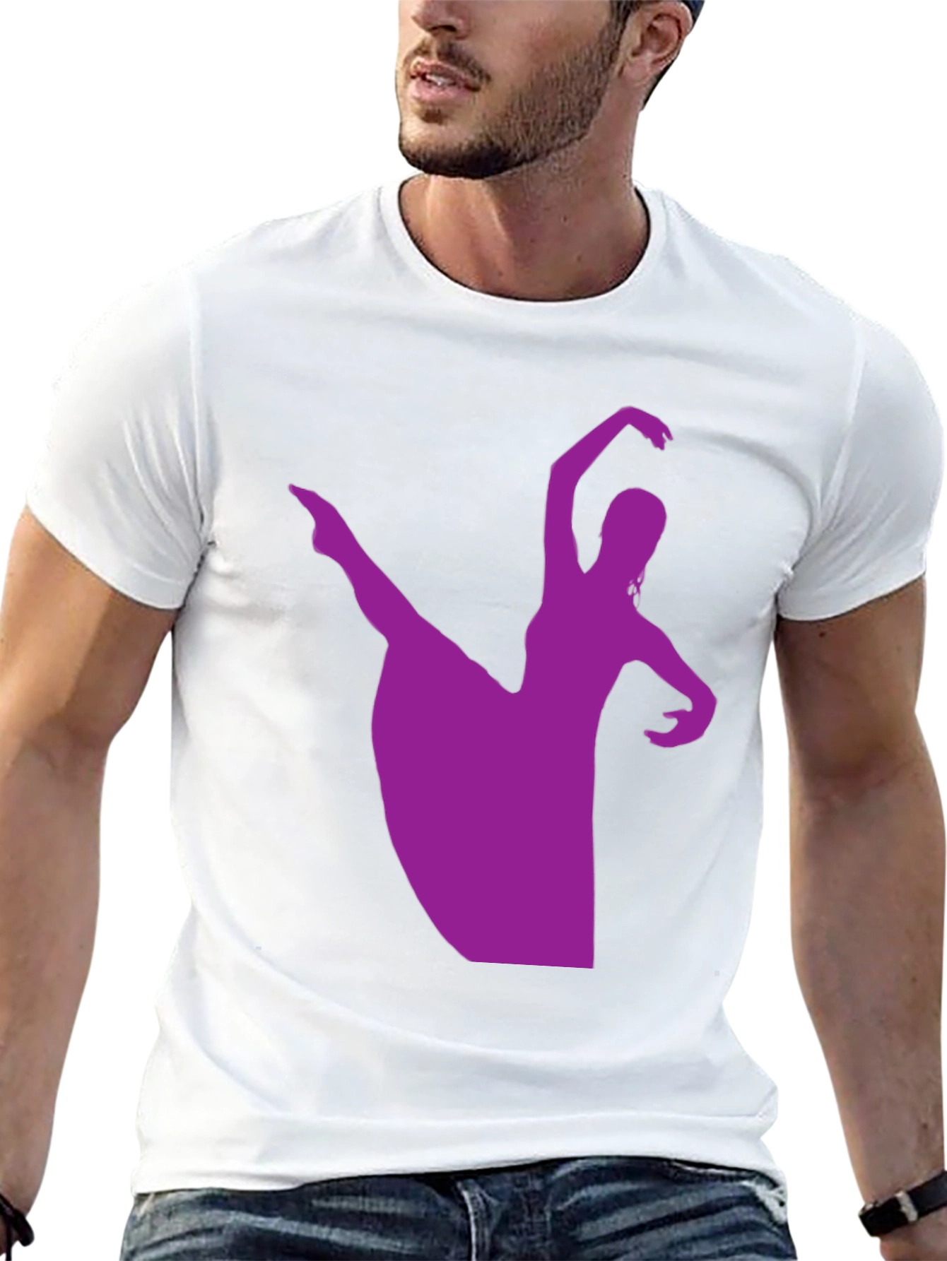 Elegant Dancer Graphic Tee - Black