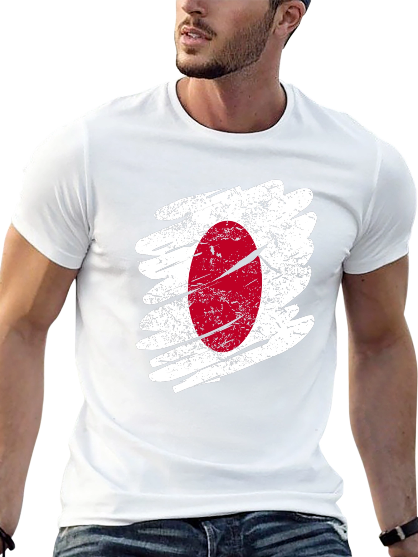 Japanese Flag Grunge Style T-Shirt
