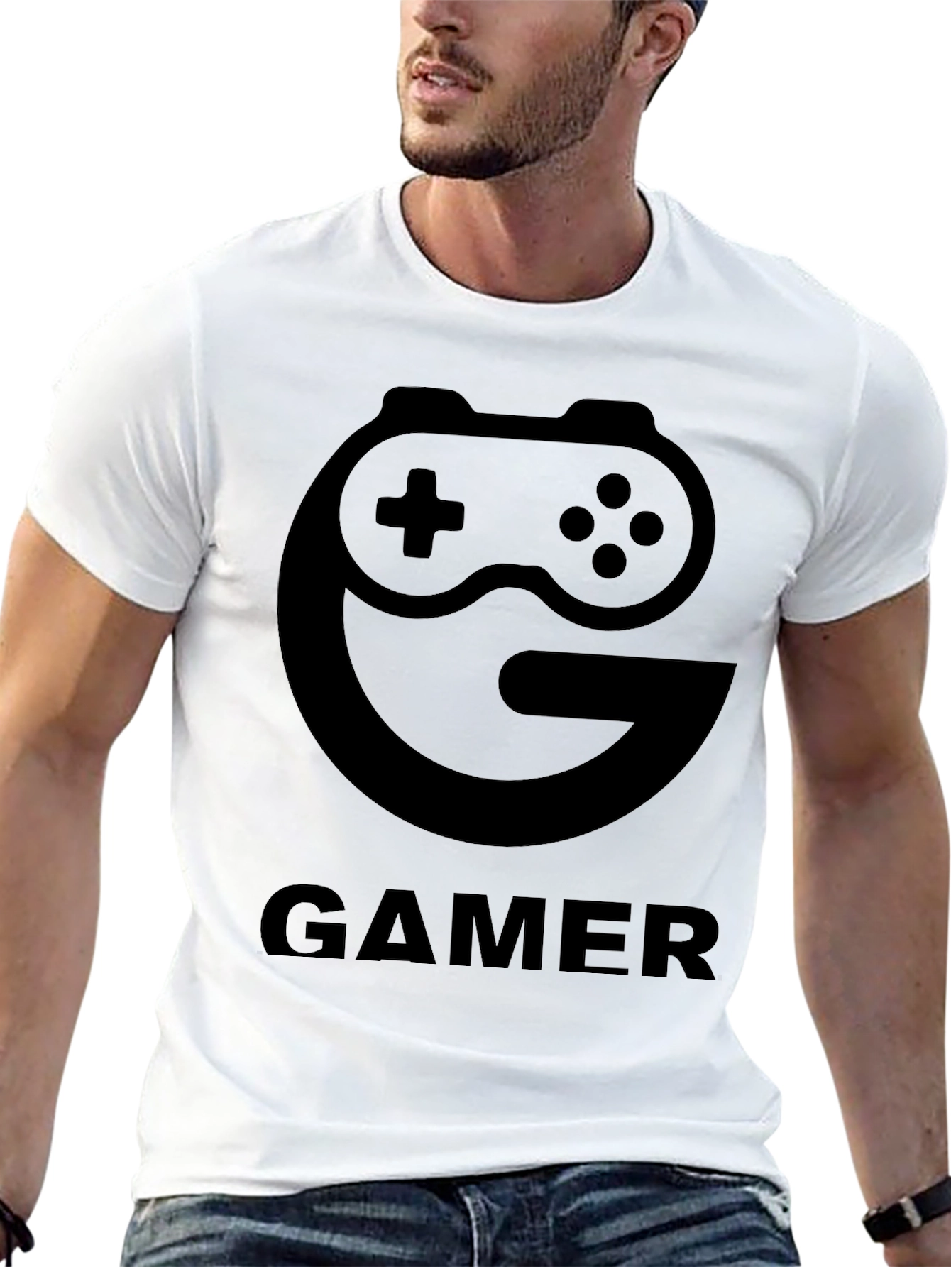 Gamer Controller Graphic Tee - Black