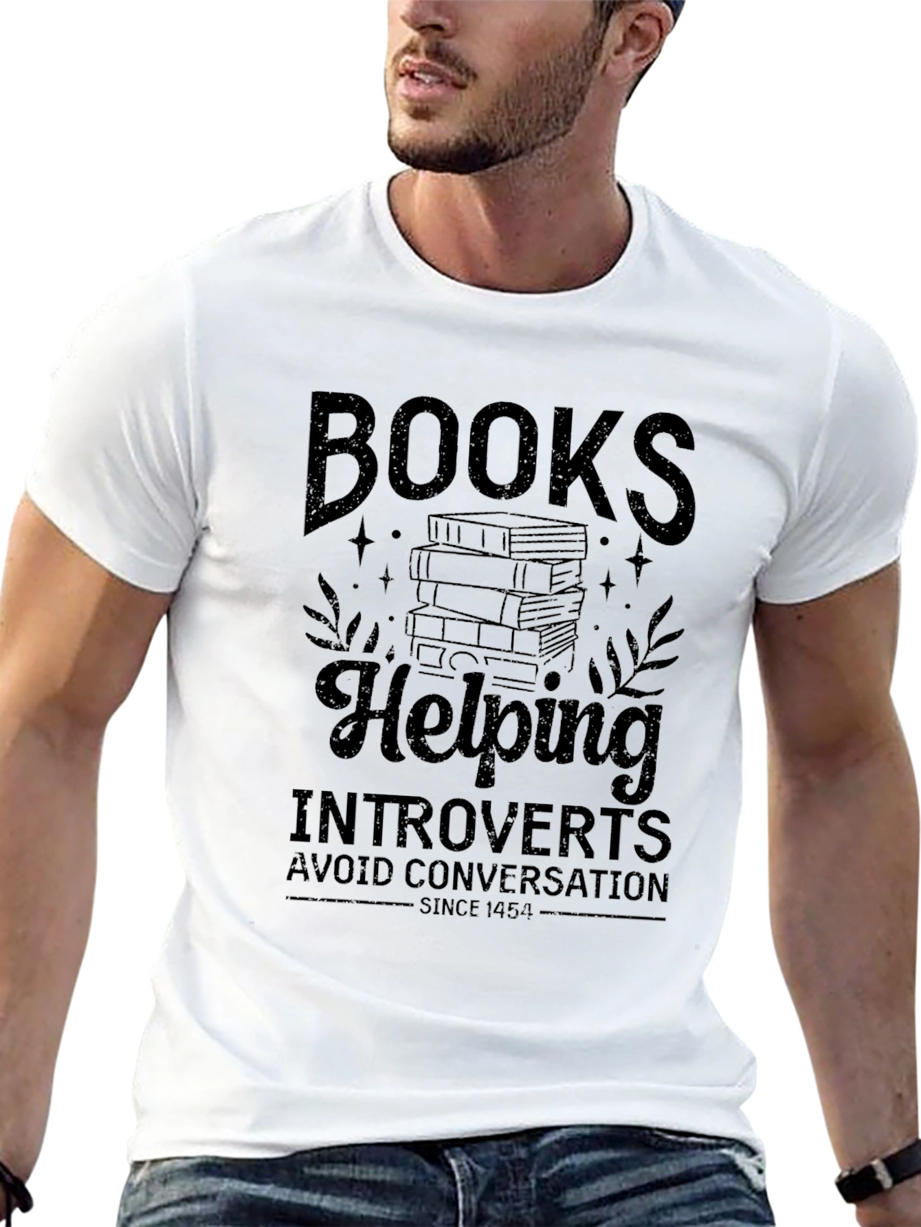 Introvert Book Lover Black T-Shirt