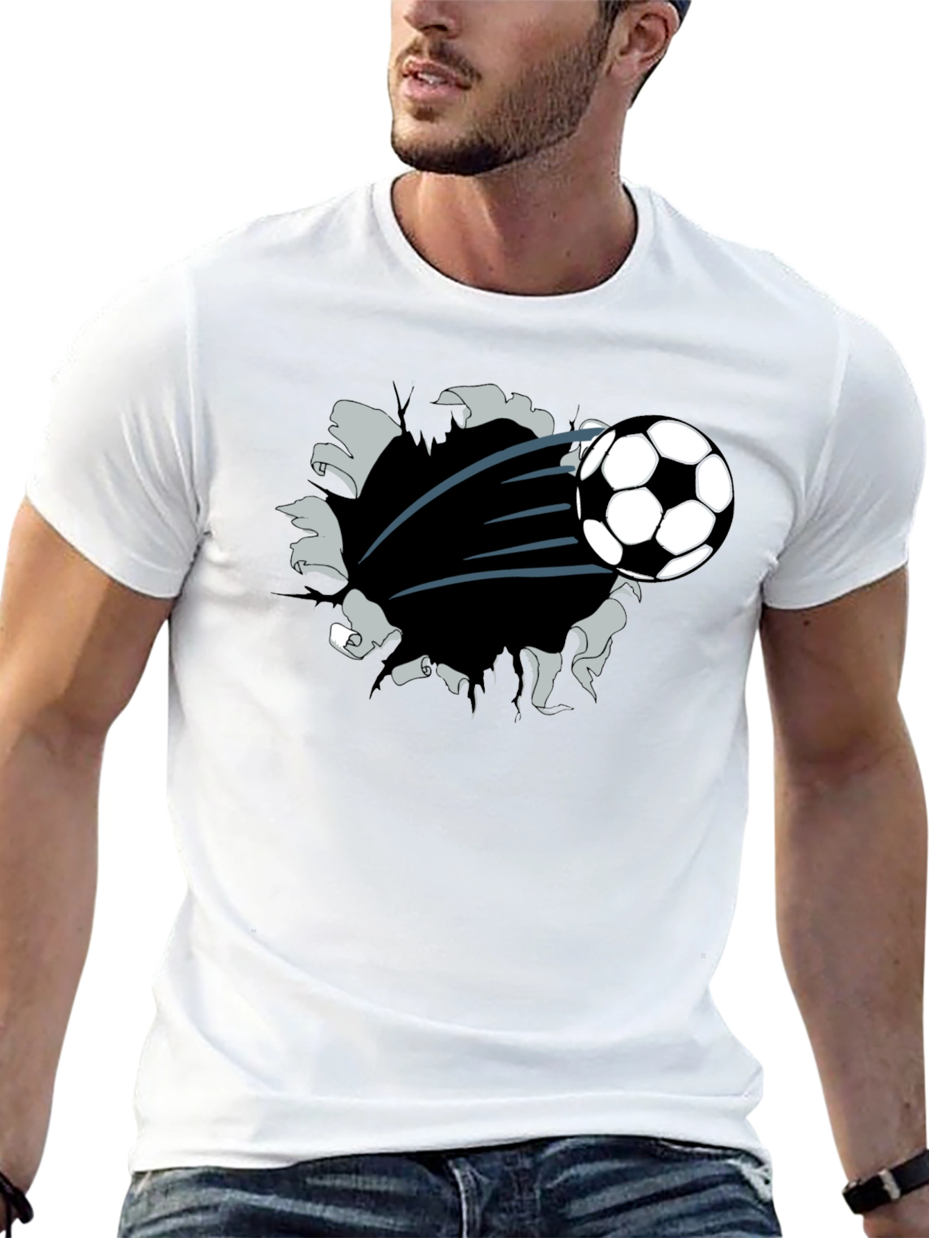 Soccer Ball Burst T-Shirt - Unique Graphic Tee