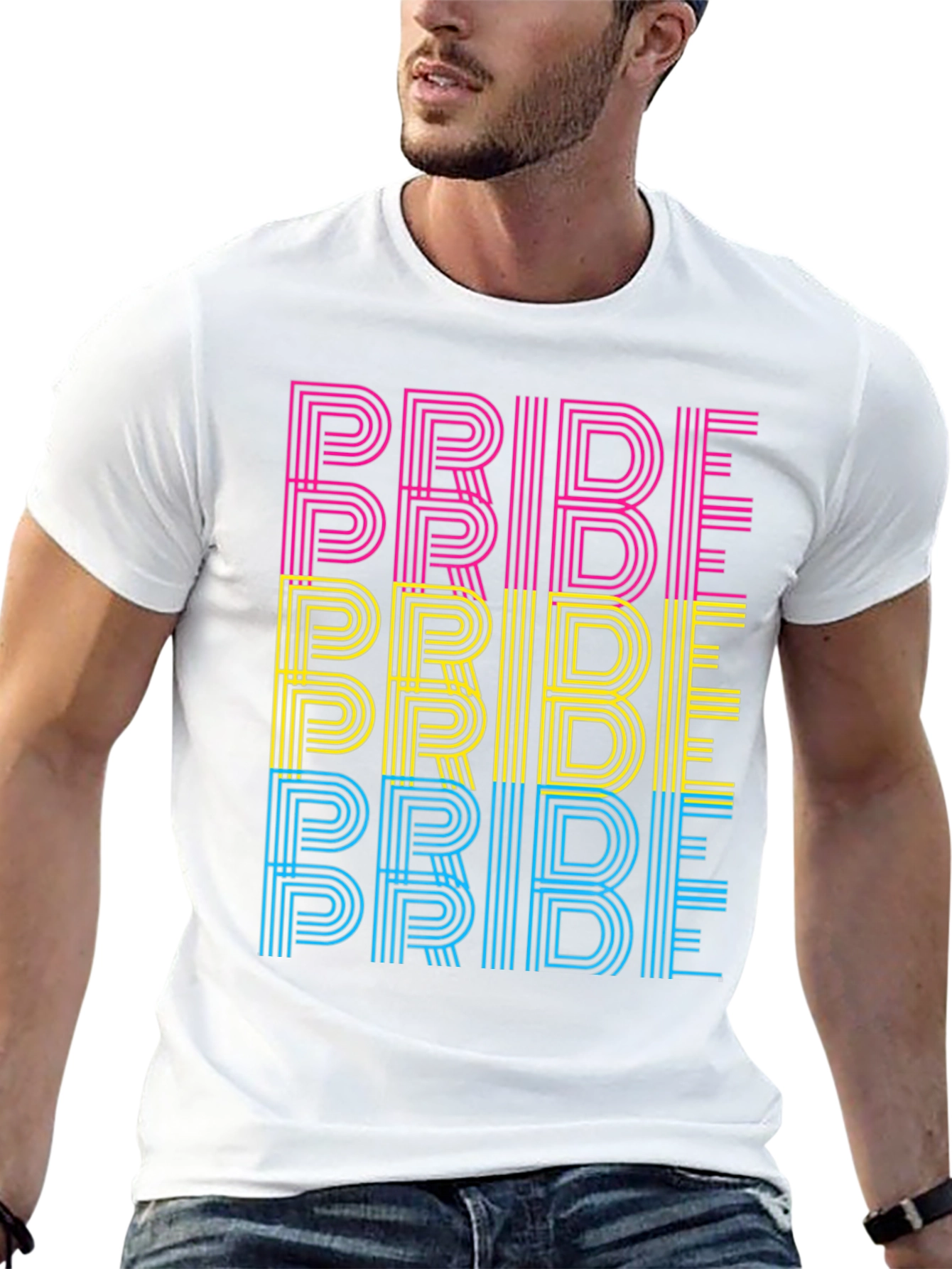 Pride Stacked Text Tee
