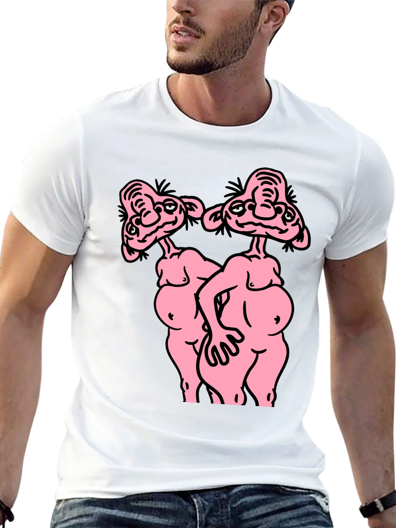 Funny Cartoon Graphic T-Shirt