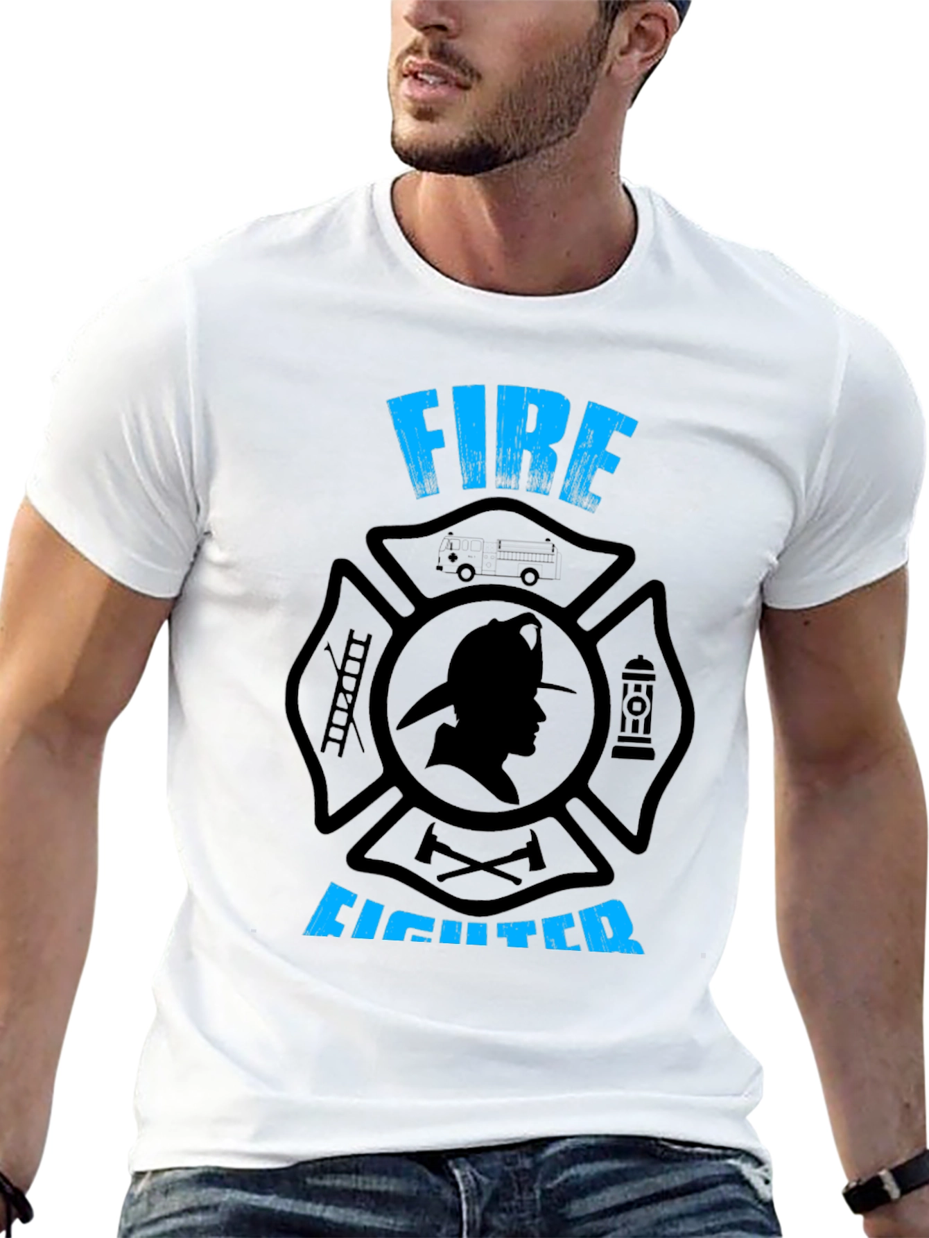 Firefighter T-Shirt - Maltase Cross Graphic Tee