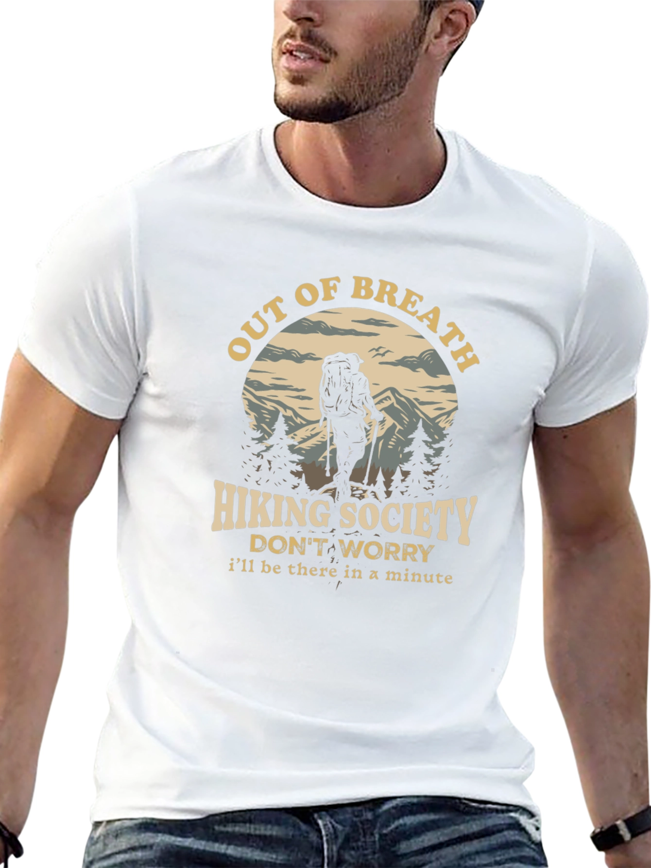 Hiking Society T-Shirt - Out of Breath Design