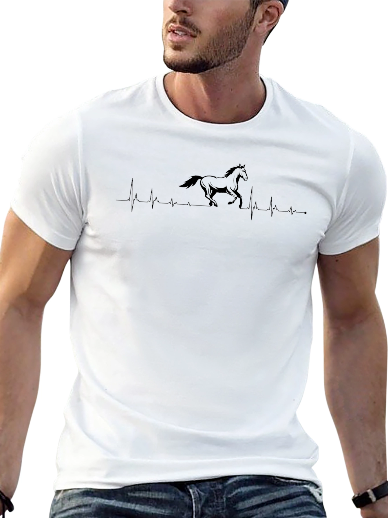 Horse Heartbeat T-Shirt - Equestrian Style