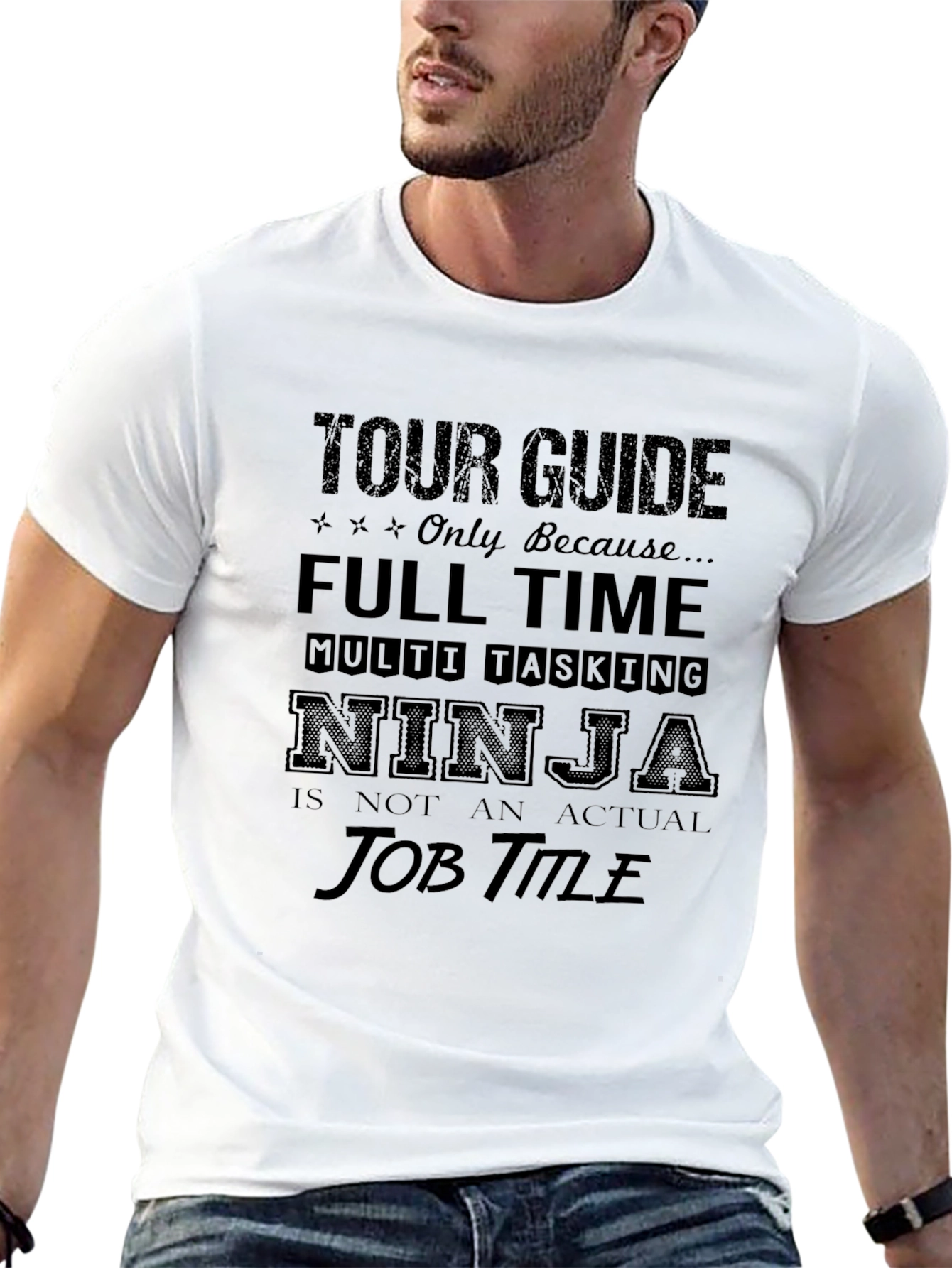 Tour Guide Ninja Black Graphic Tee