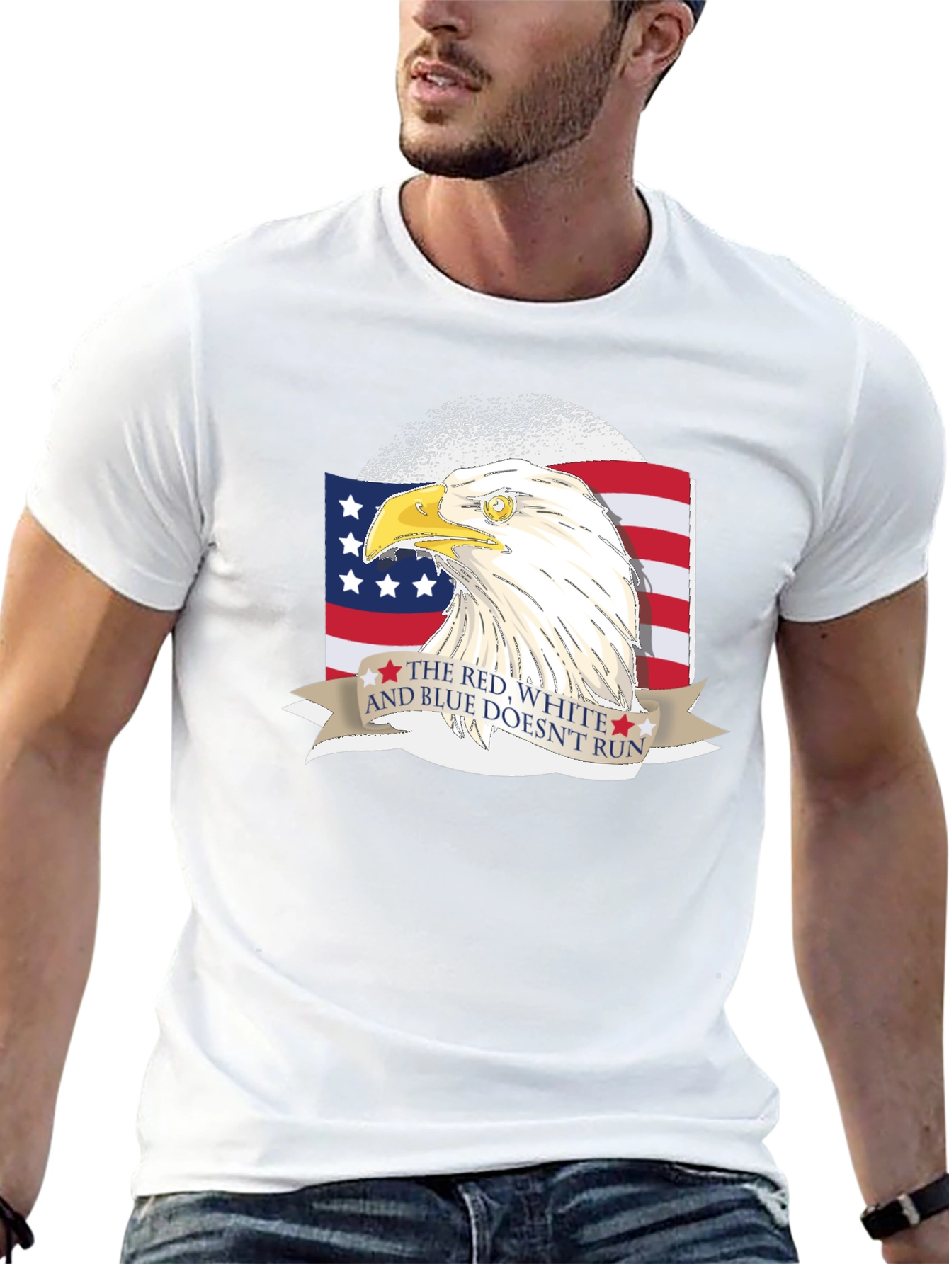 Red White & Blue Patriotic Eagle T-Shirt