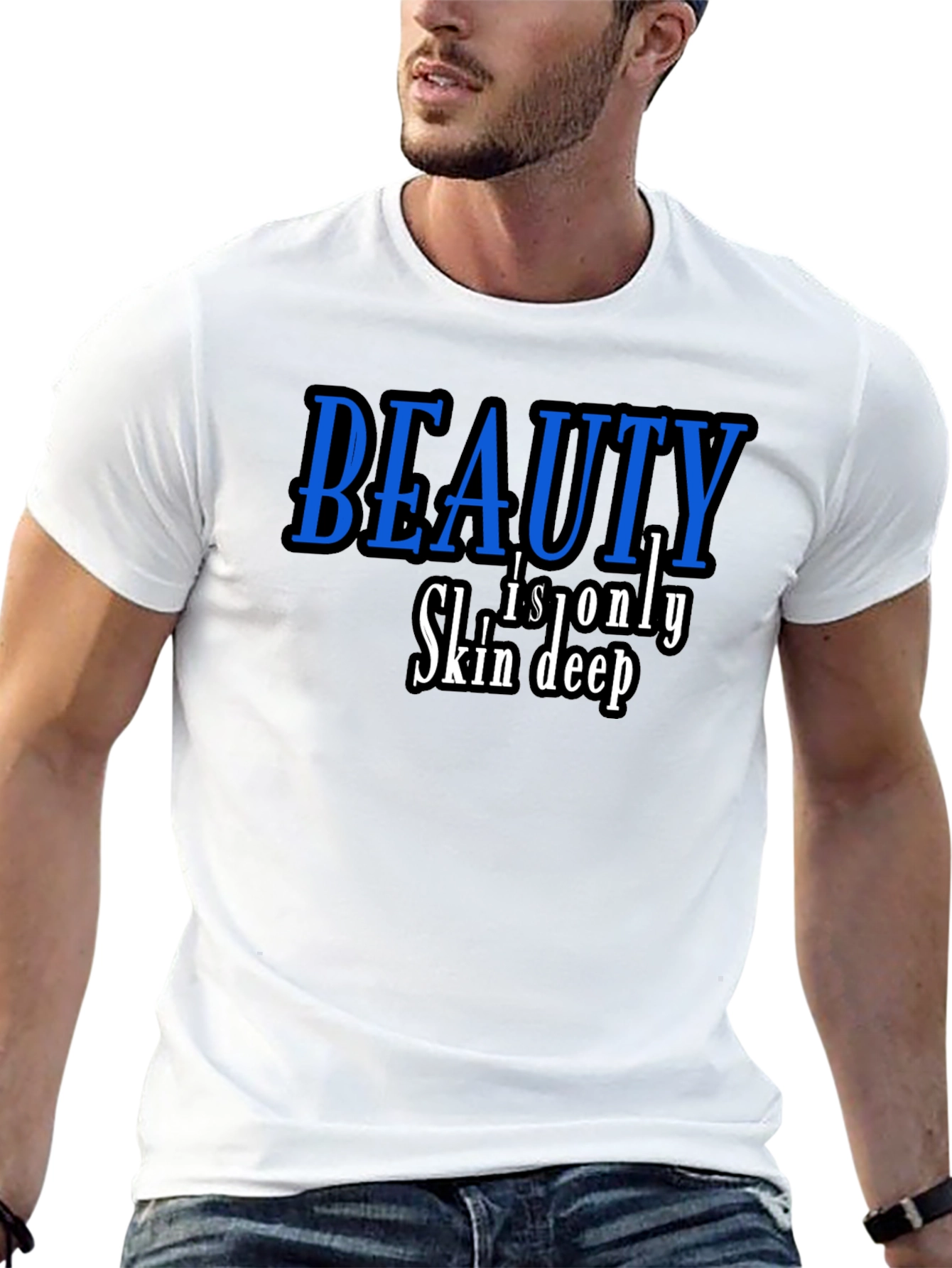 Beauty is Only Skin Deep Black T-Shirt