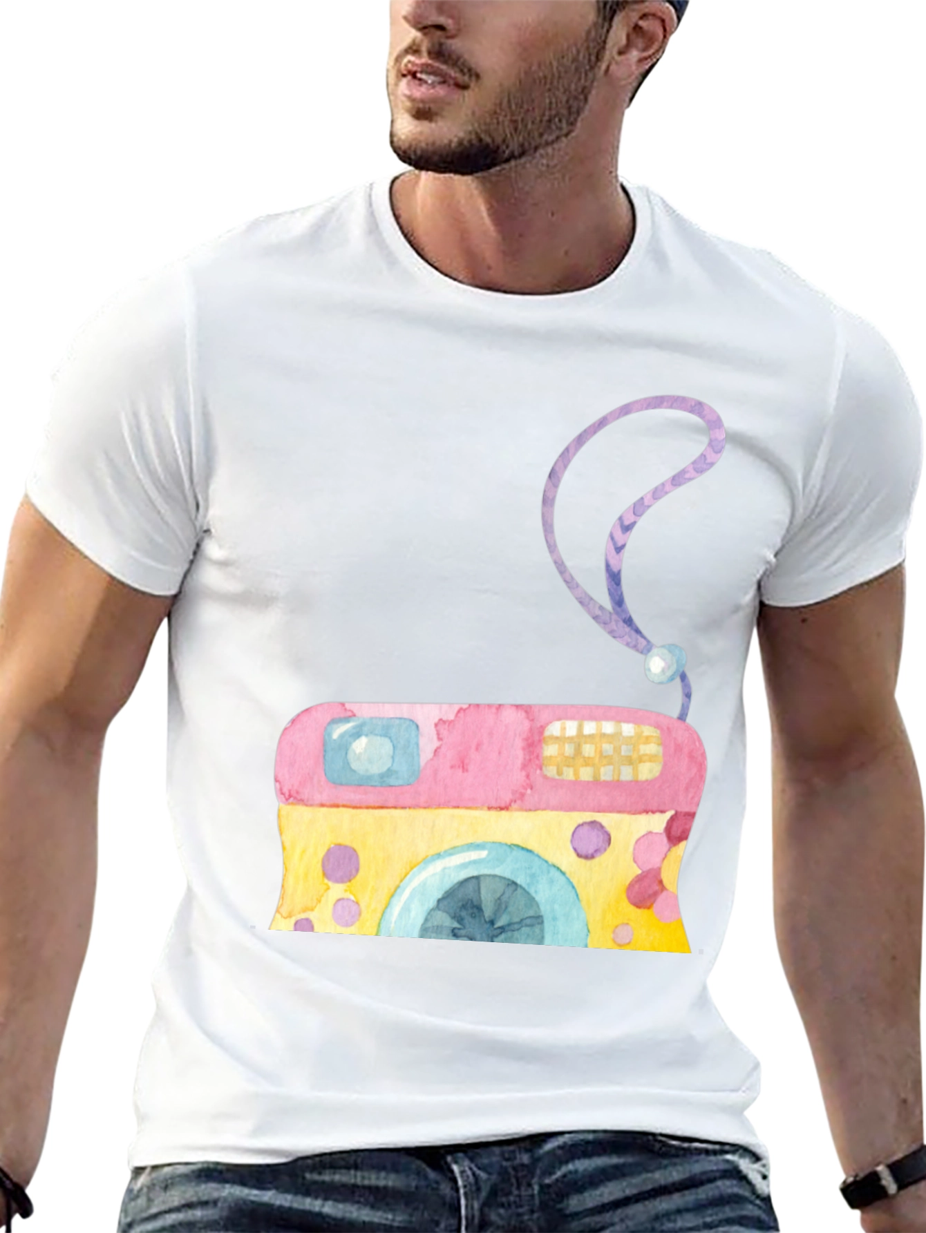 Watercolor Camera Graphic Tee