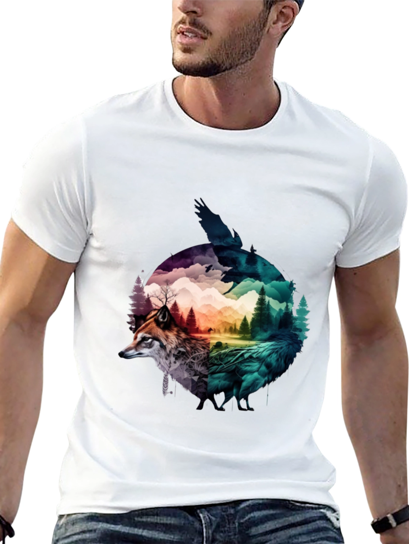 Nature Spirit Graphic Tee - Unisex Black T-Shirt