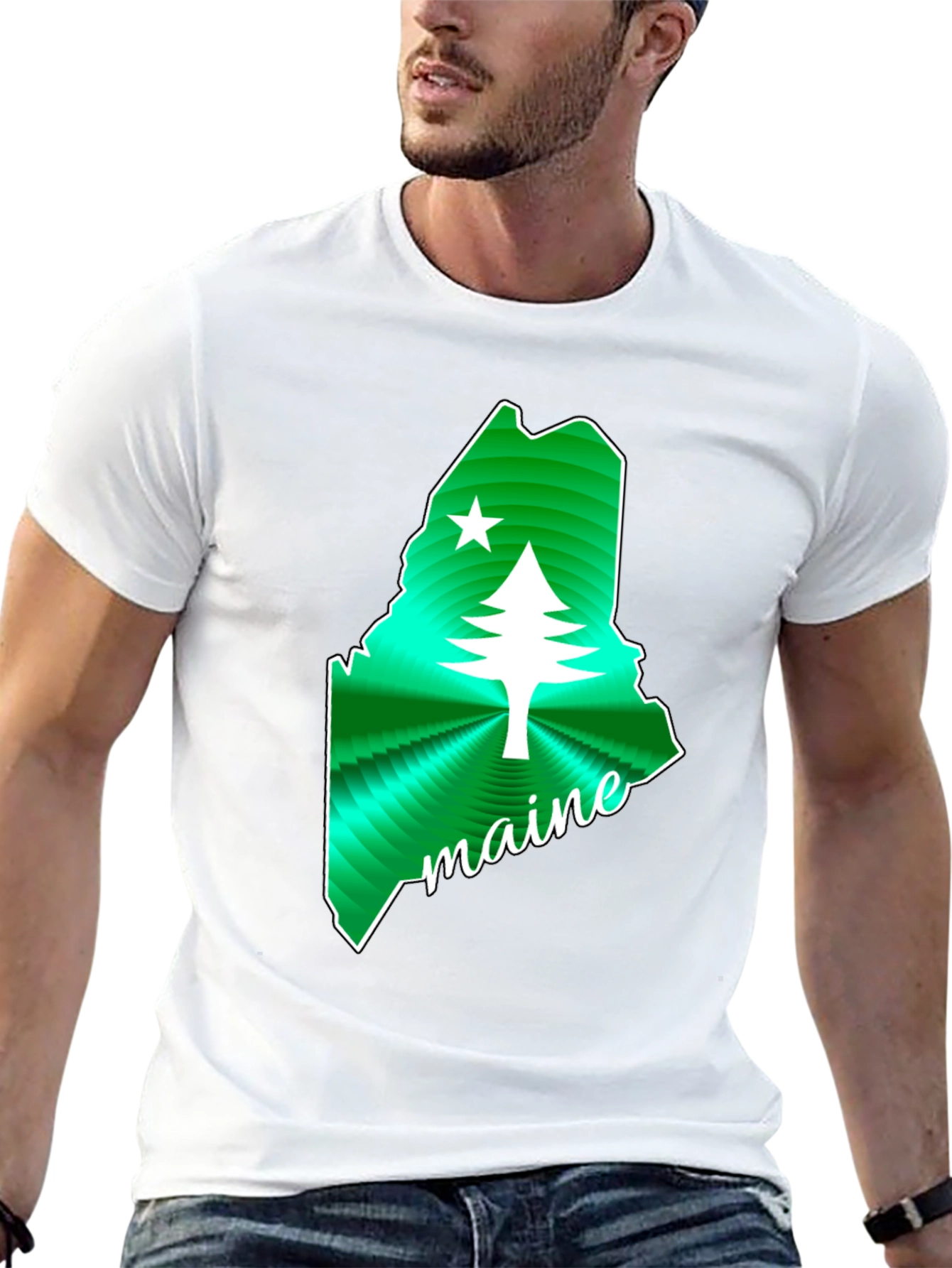 Maine State Pride T-Shirt - Green