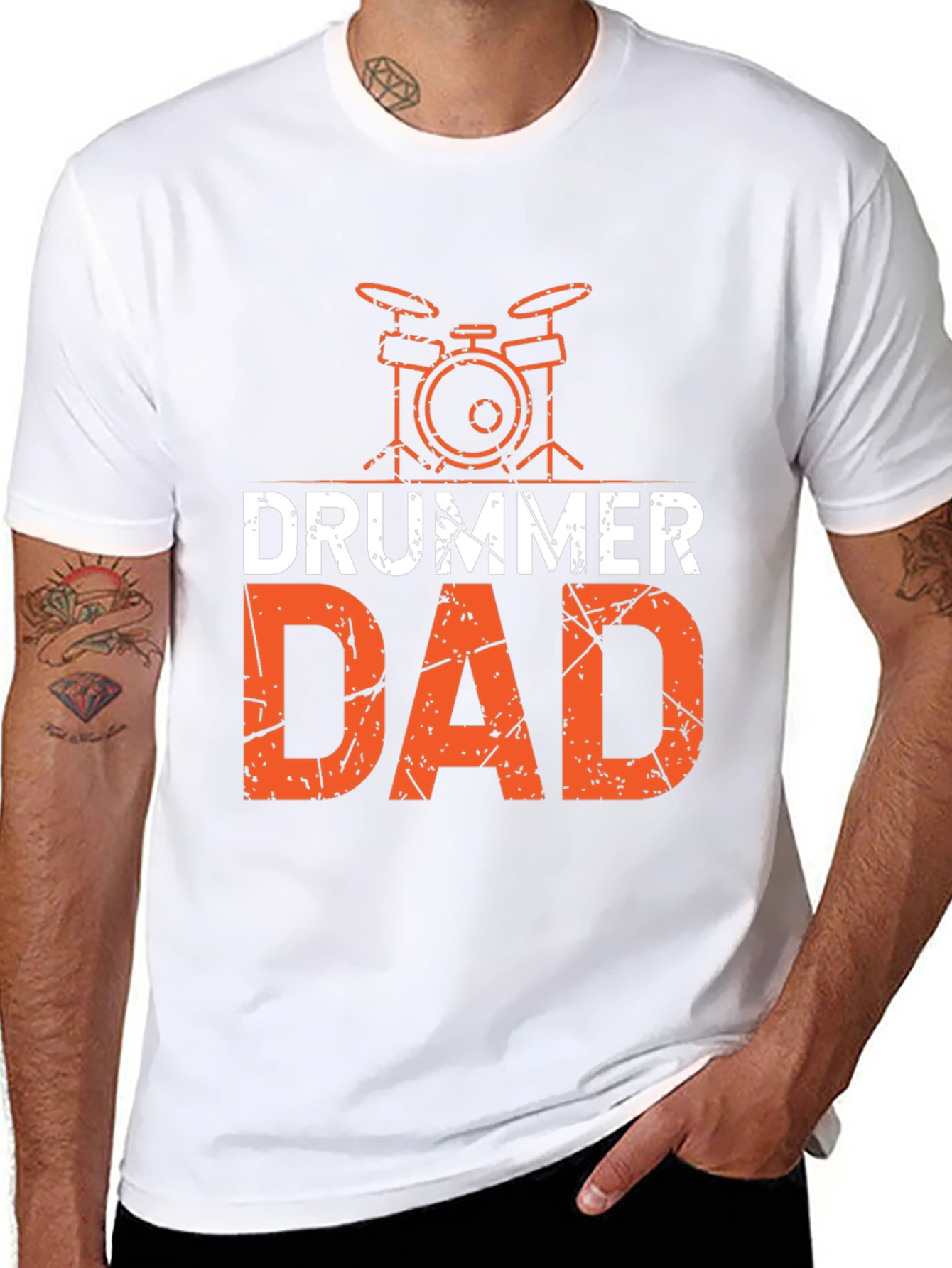 Drummer Dad Graphic T-Shirt
