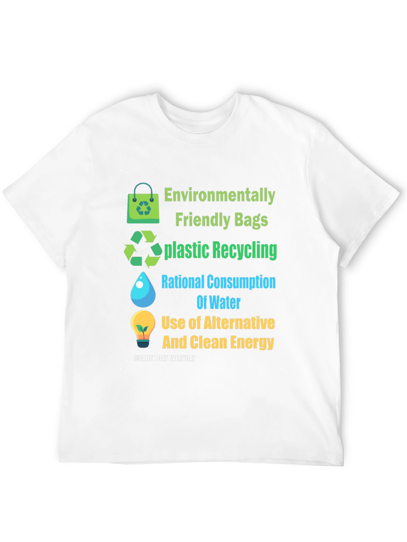 Eco-Friendly Earth Day T-Shirt: Alternative Energy & Recycling Design
