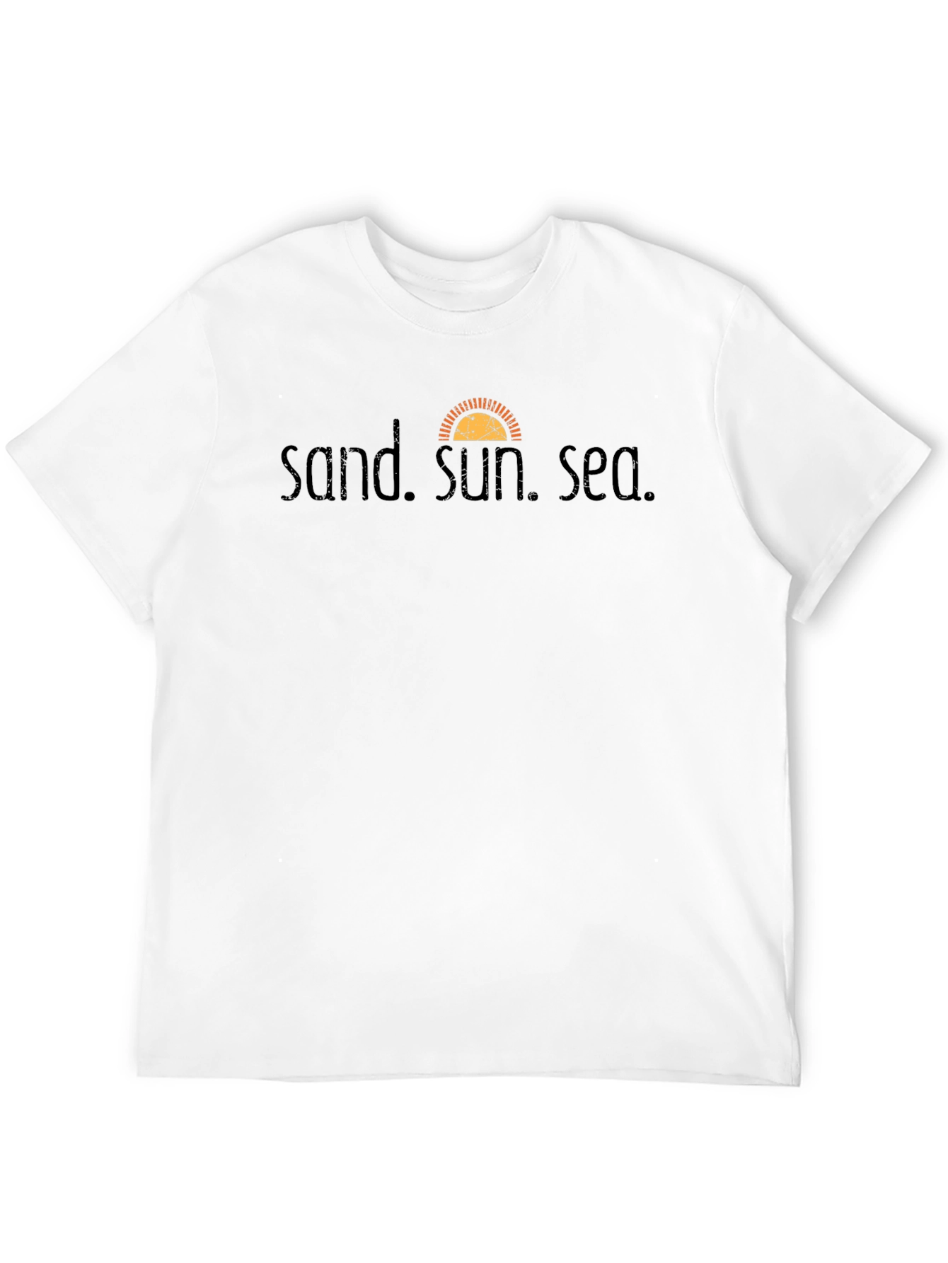 Sand Sun Sea T-Shirt - Black Cotton Graphic Tee