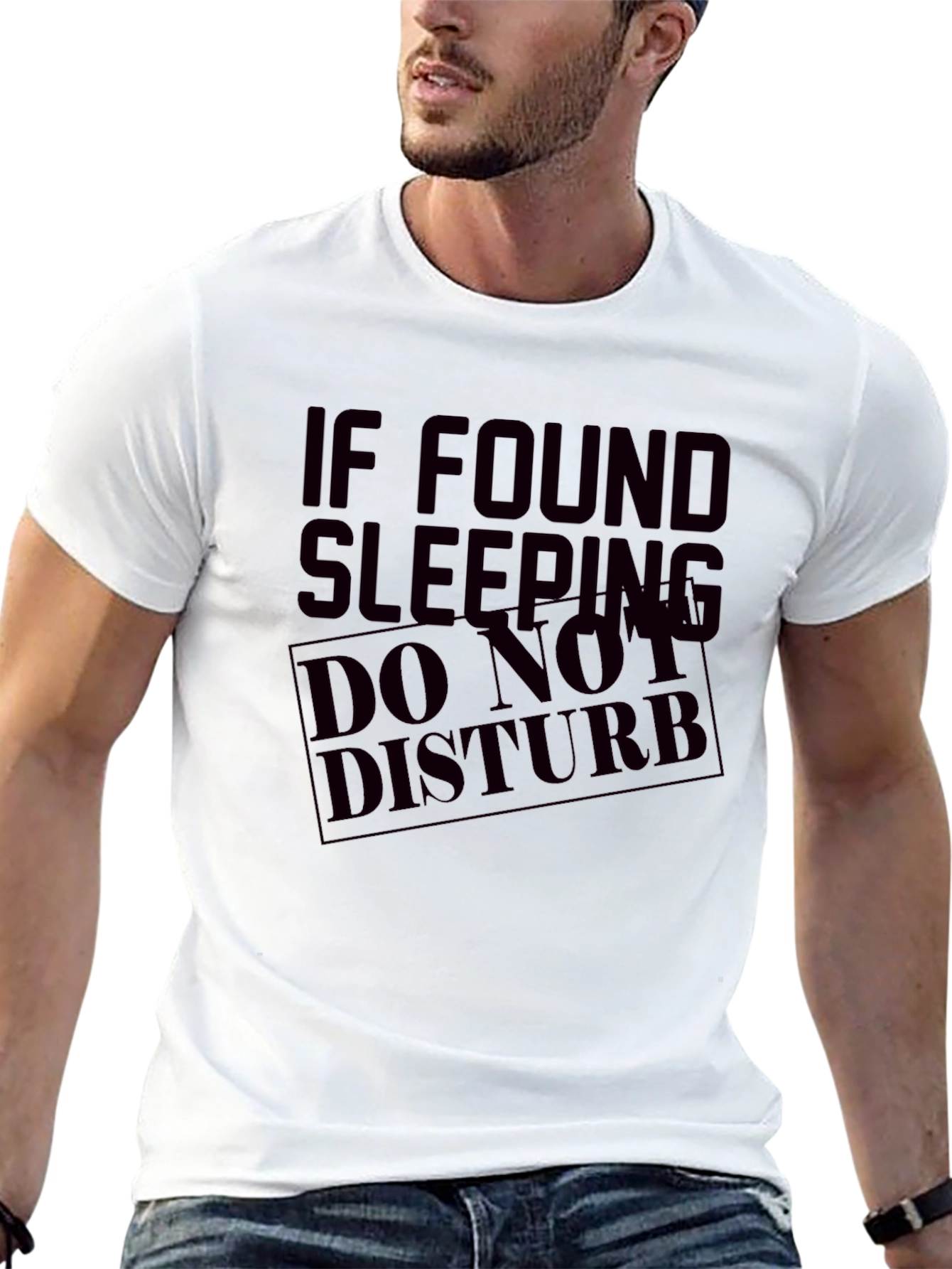 Funny Do Not Disturb Sleeping Graphic Tee