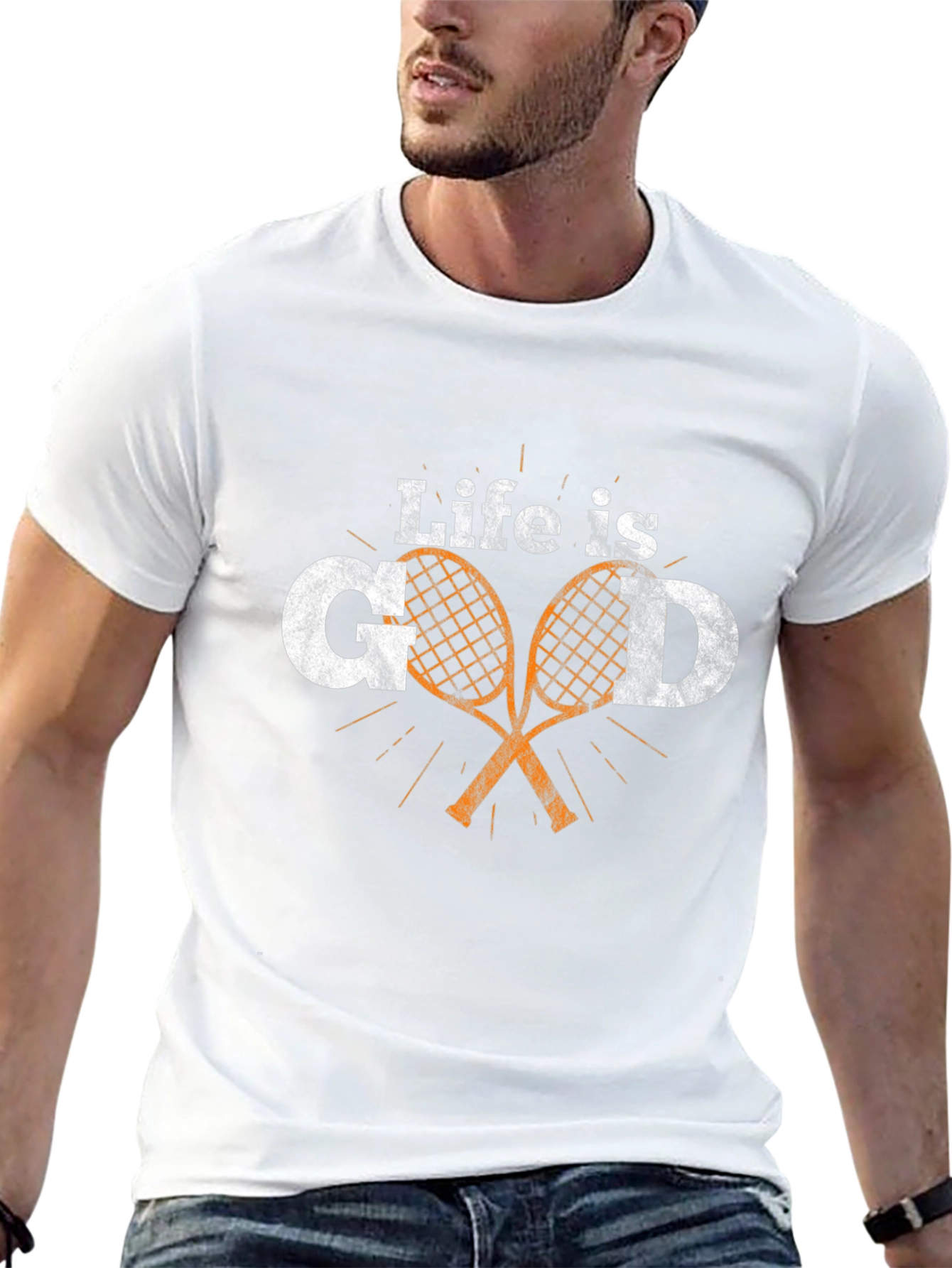 Life is Good Tennis Rackets T-Shirt
