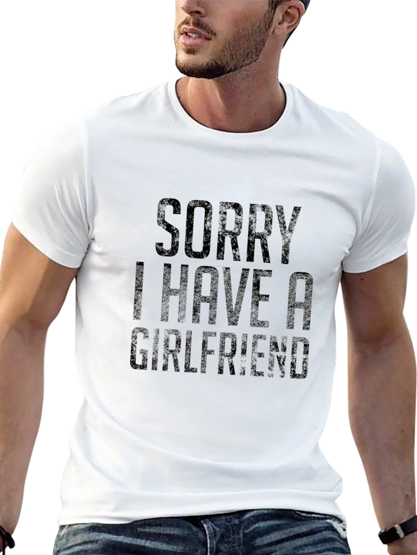 Sorry I Have a Girlfriend Black Graphic Tee