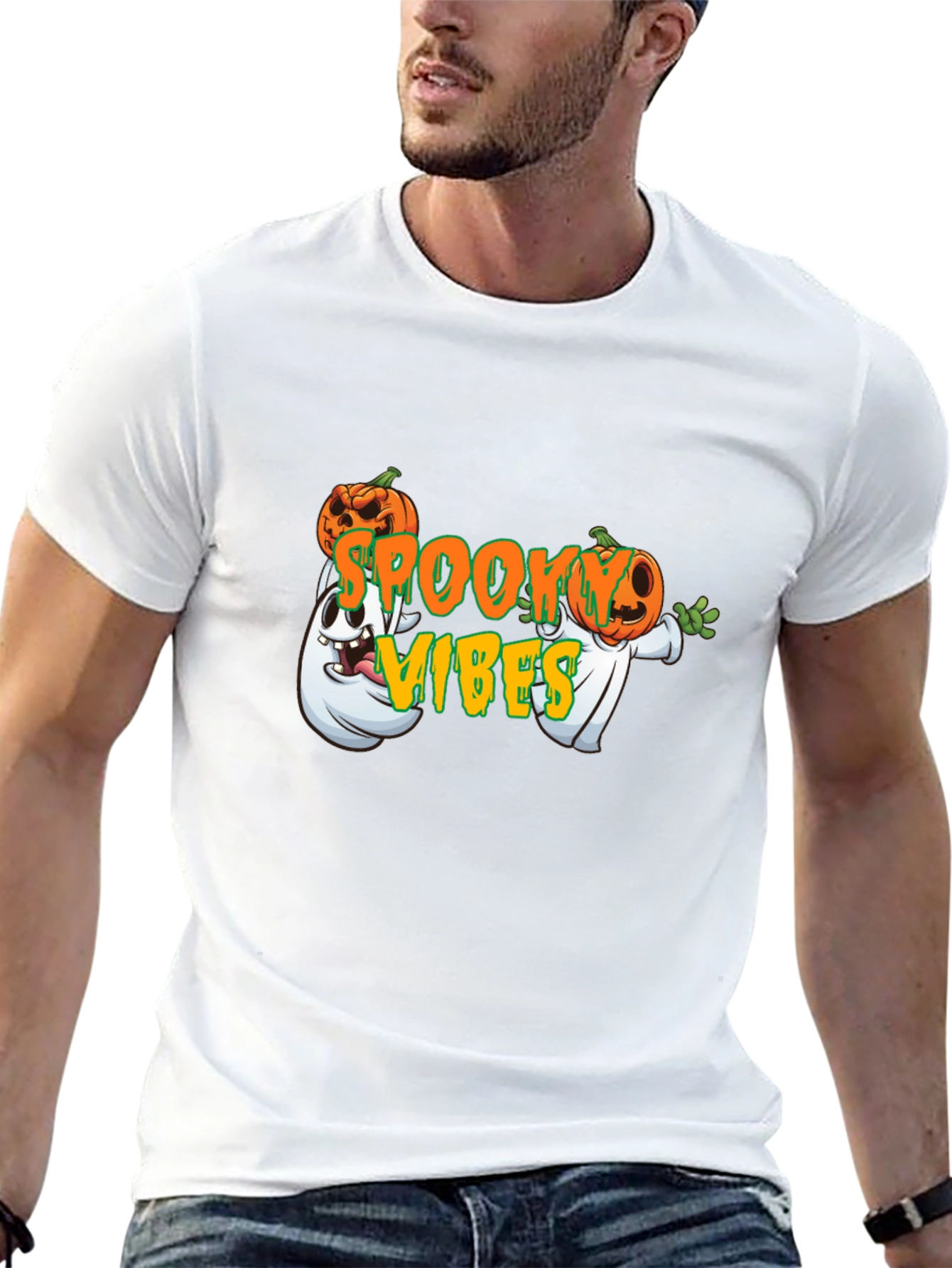 Spooky Vibes Halloween Graphic Tee