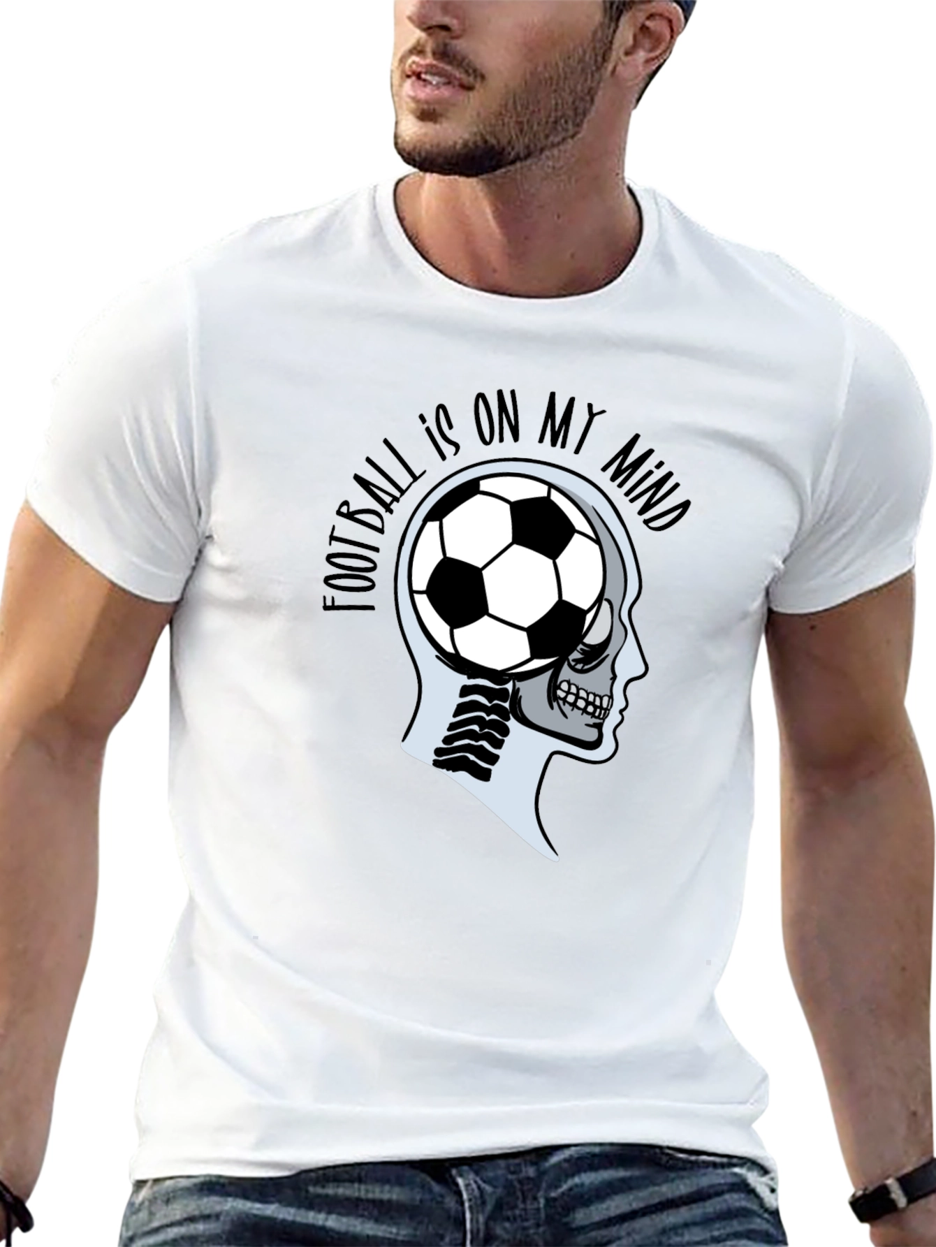 Football Brain T-Shirt - Soccer On My Mind Tee