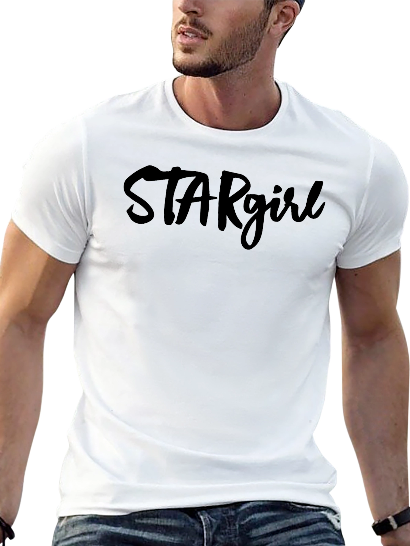 STARgirl Black Graphic Tee Casual Fashion