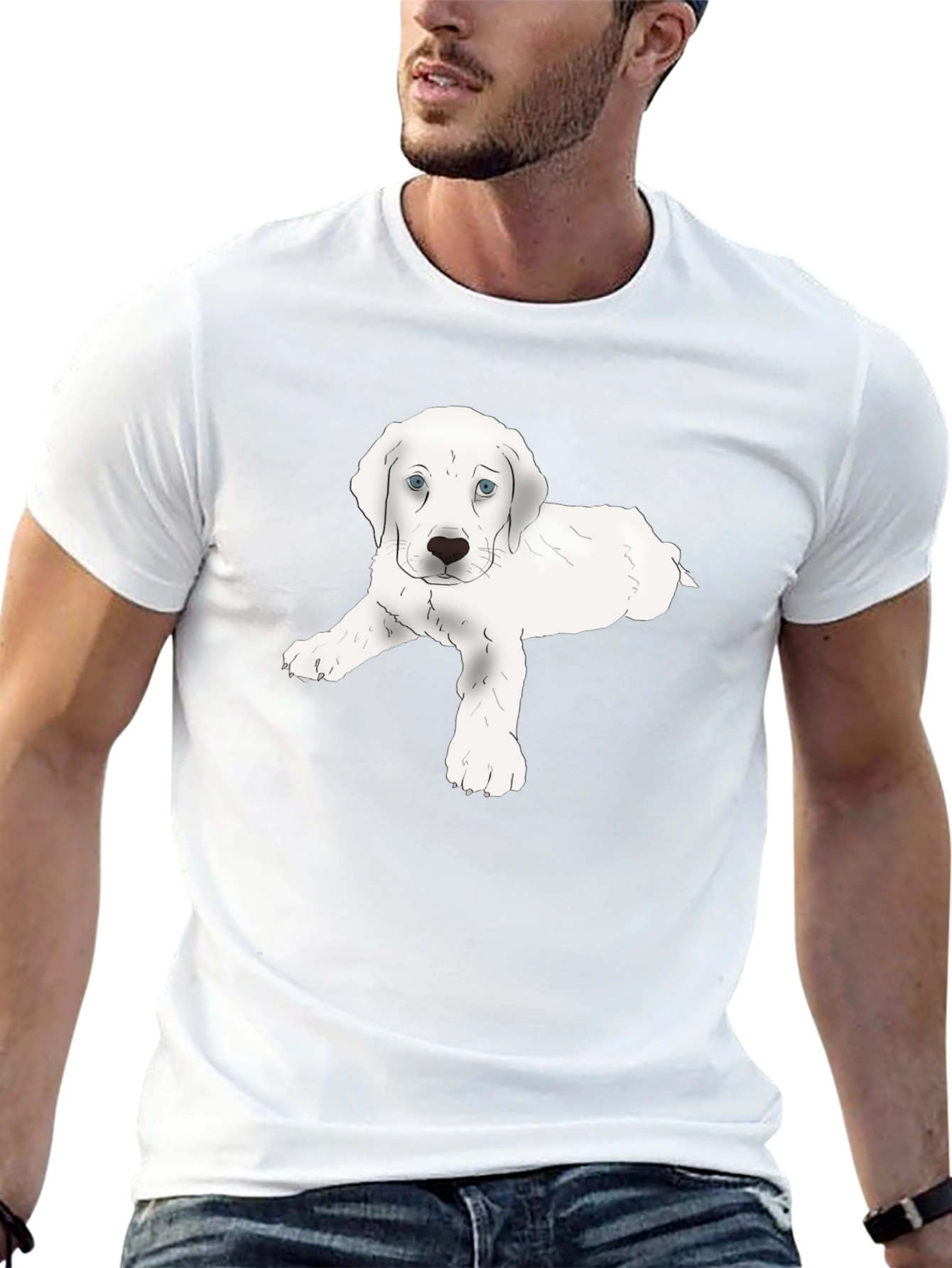 Puppy Graphic Black T-Shirt
