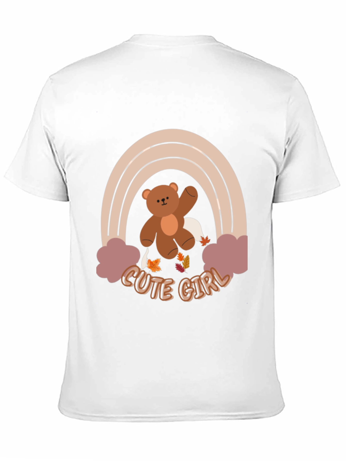 Cute Girl Bear Rainbow T-Shirt