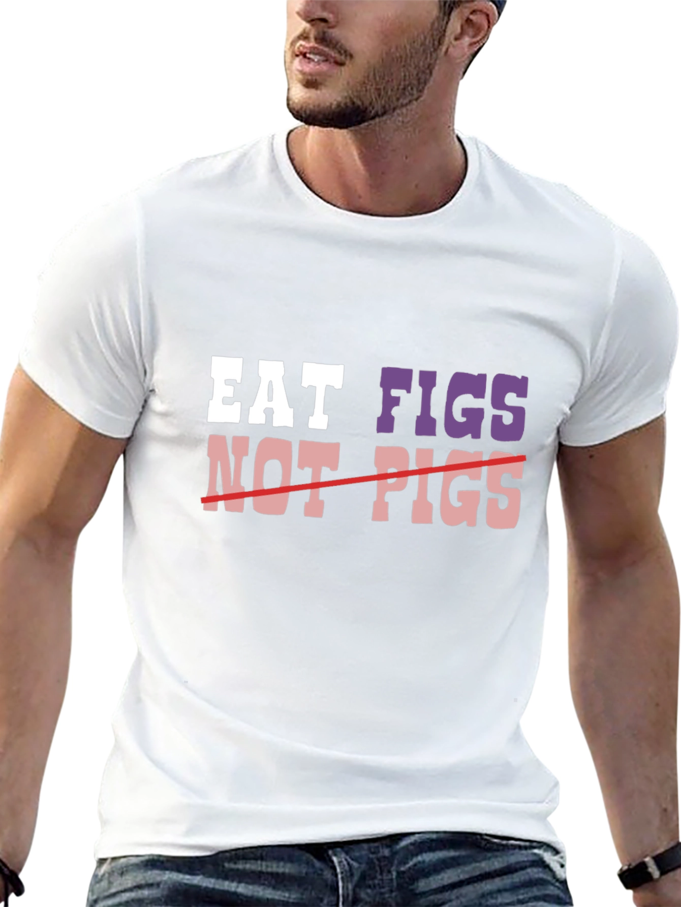 Eat Figs Not Pigs Graphic Tee - Vegan T-Shirt