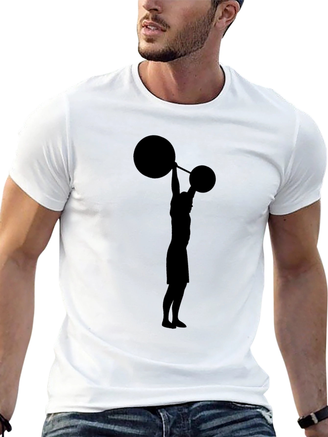 Weightlifter Silhouette Graphic Tee