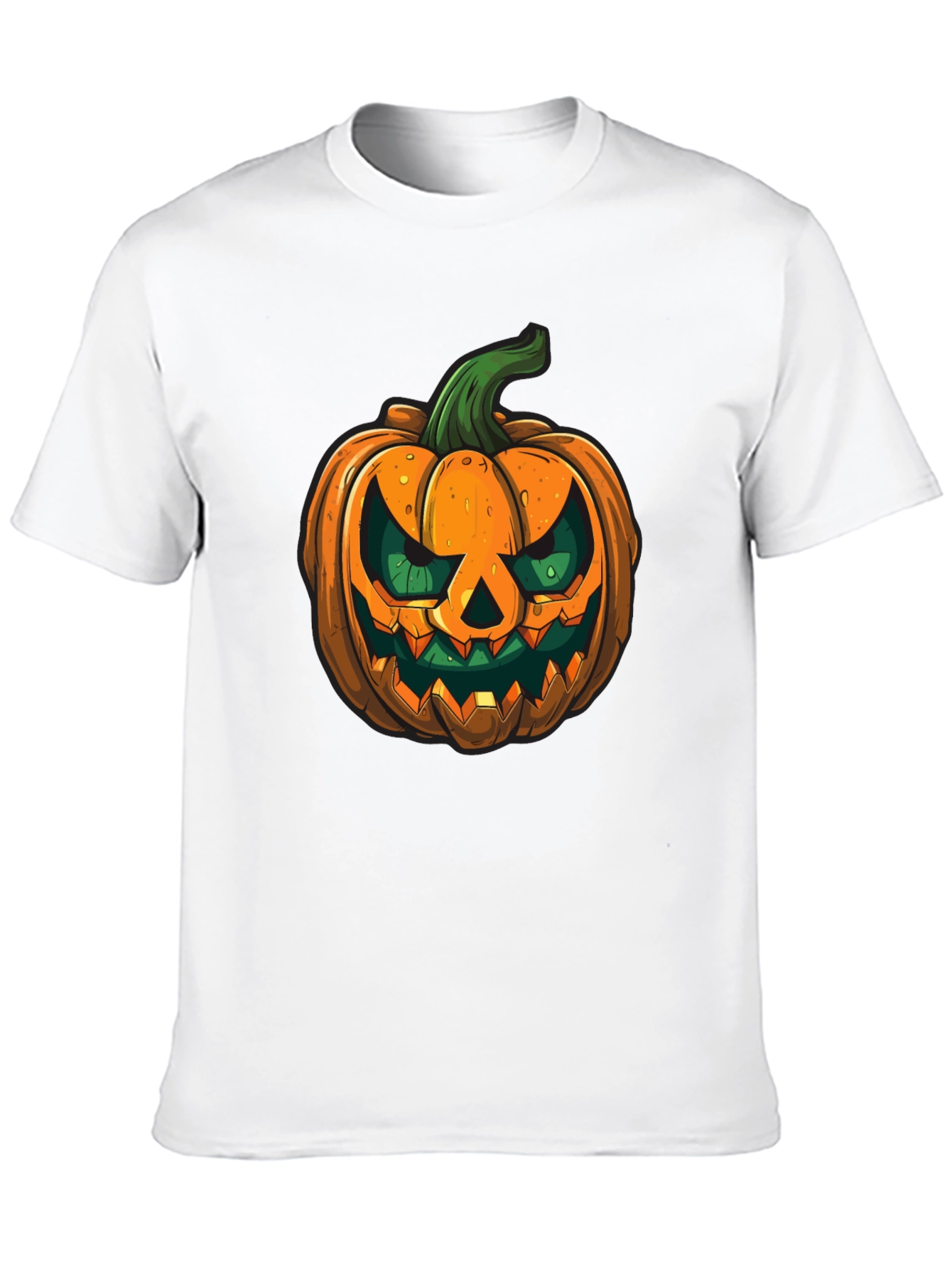 Mens Halloween Pumpkin Graphic Black Tee