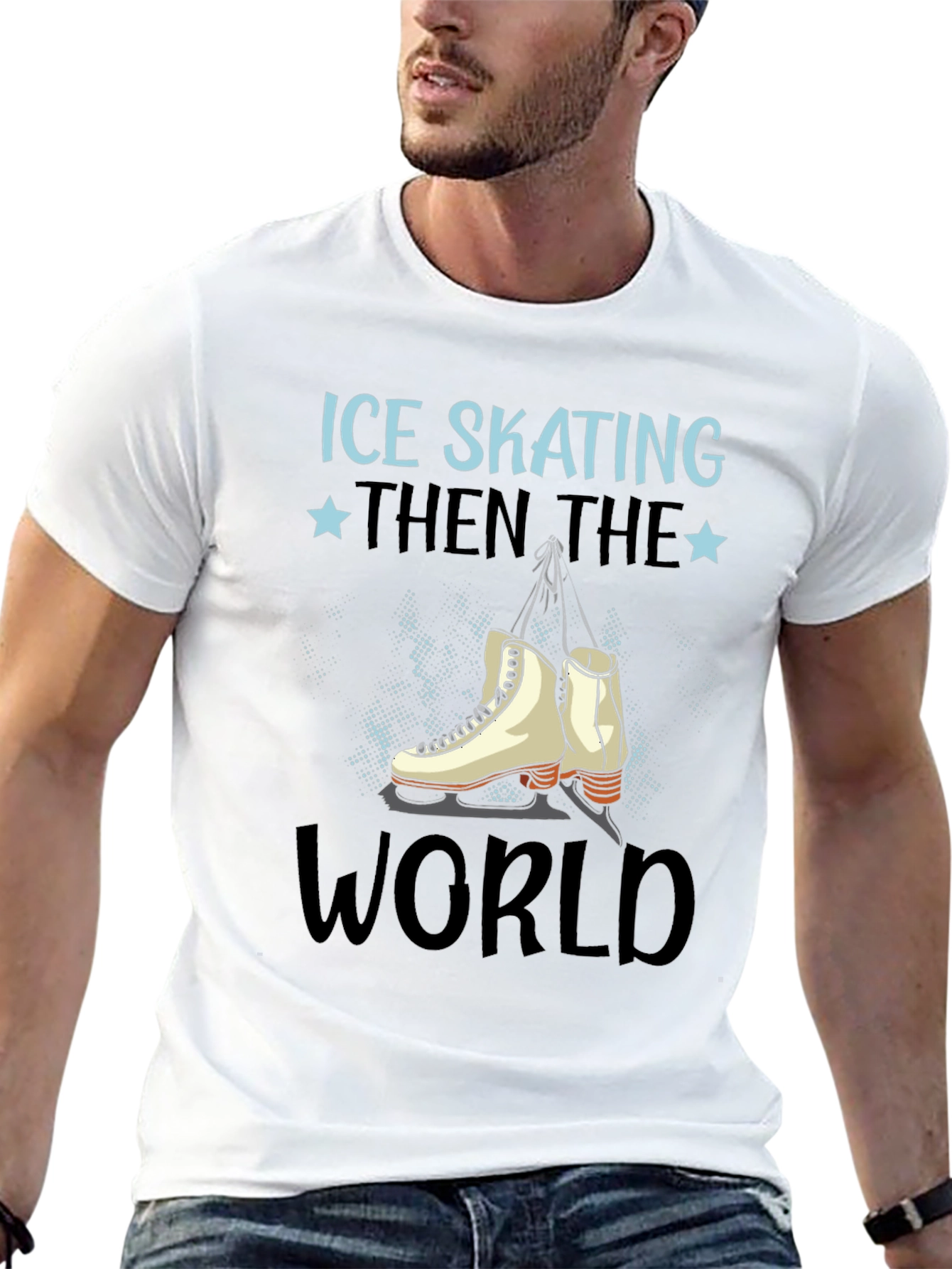 Ice Skating Then the World T-Shirt