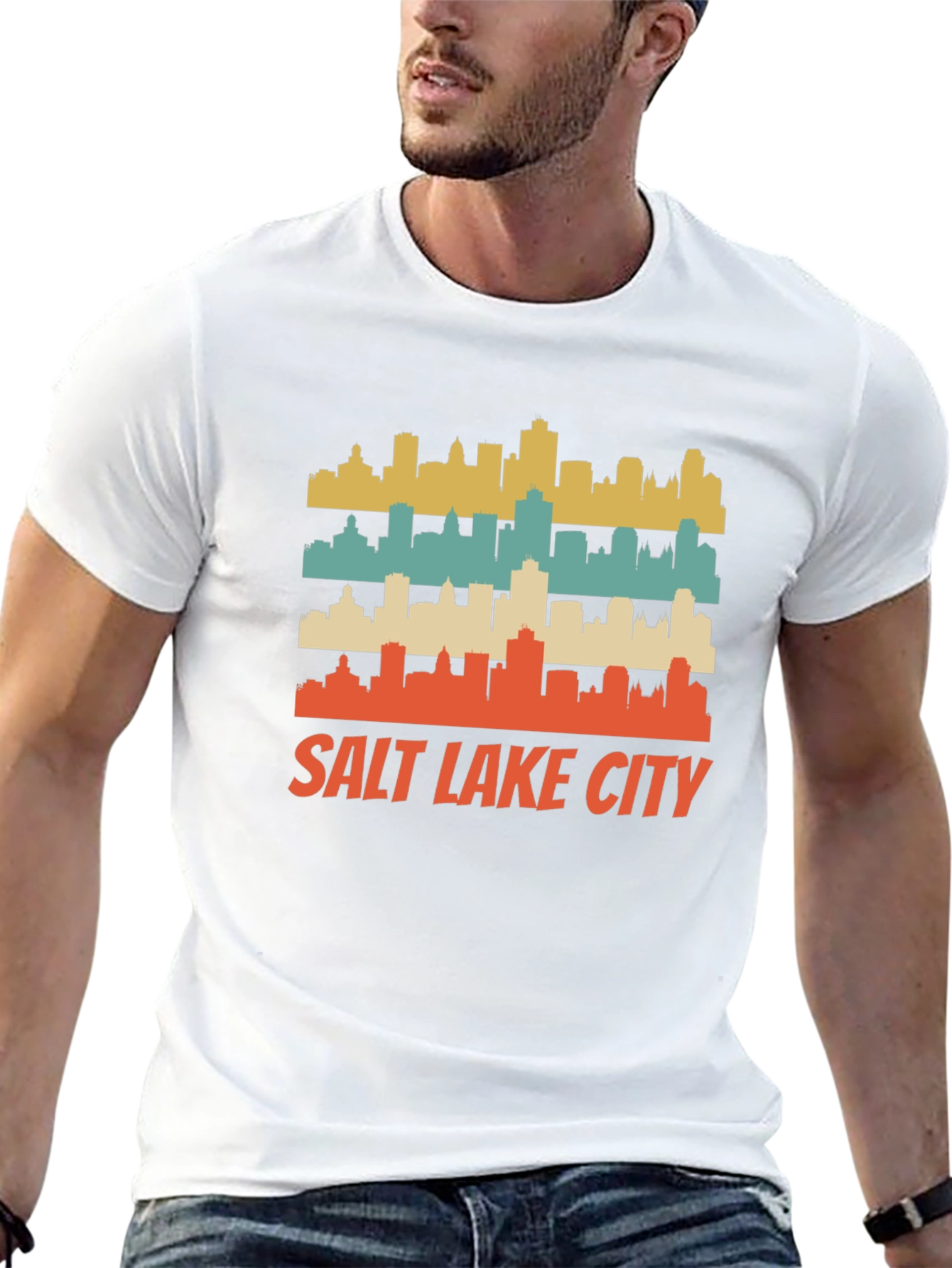 Retro Salt Lake City Skyline T-Shirt