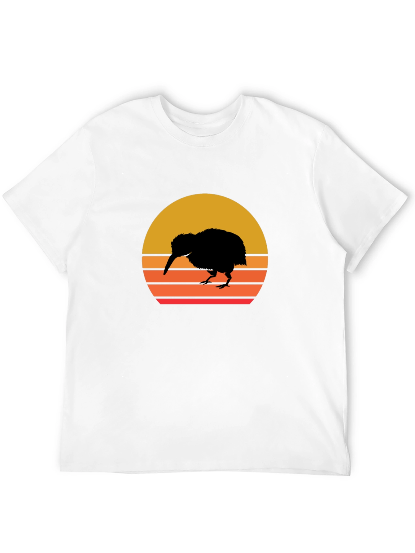 Kiwi Bird Sunset Graphic Tee - Black