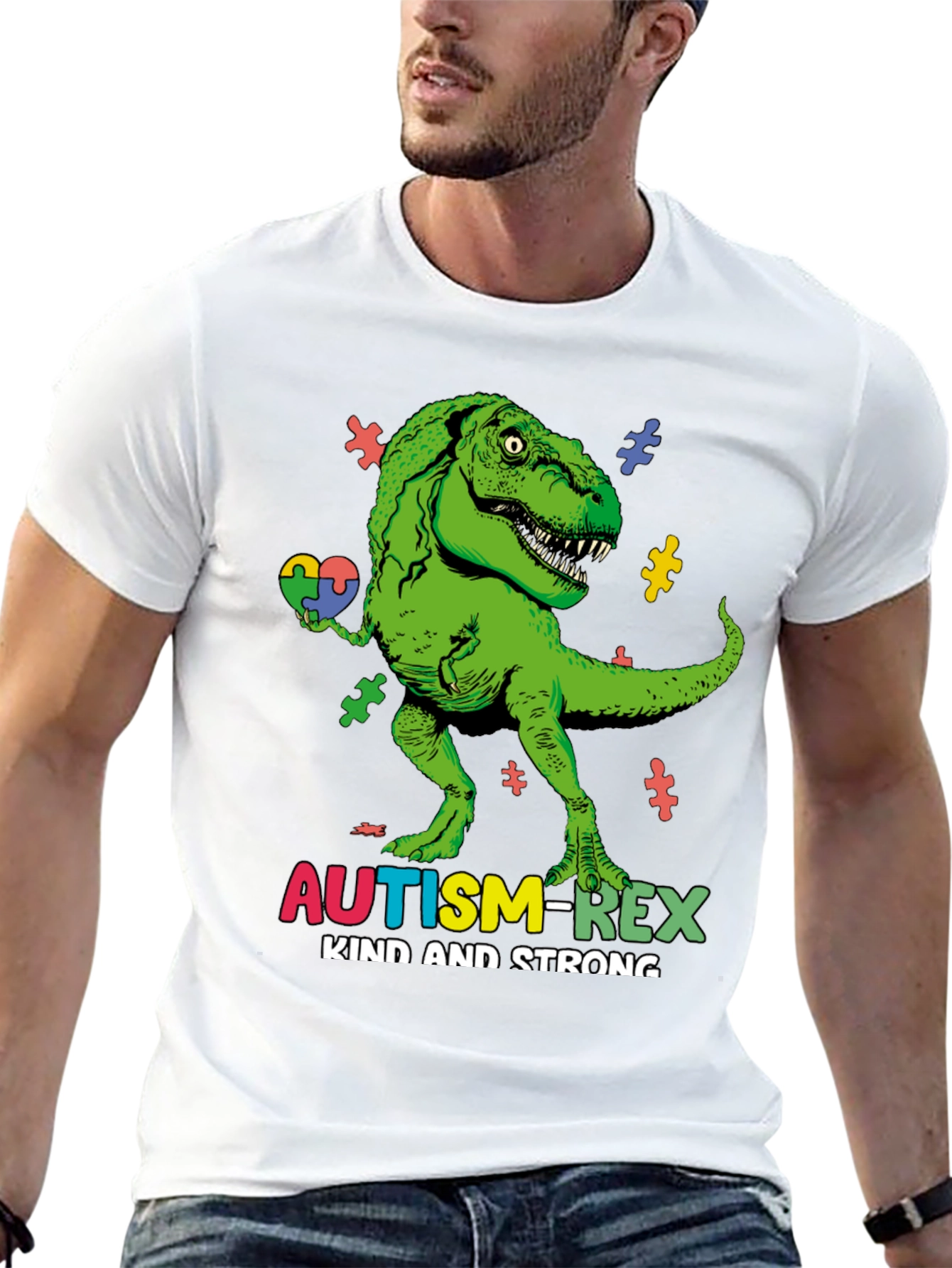 Autism-Rex Kind and Strong T-Shirt