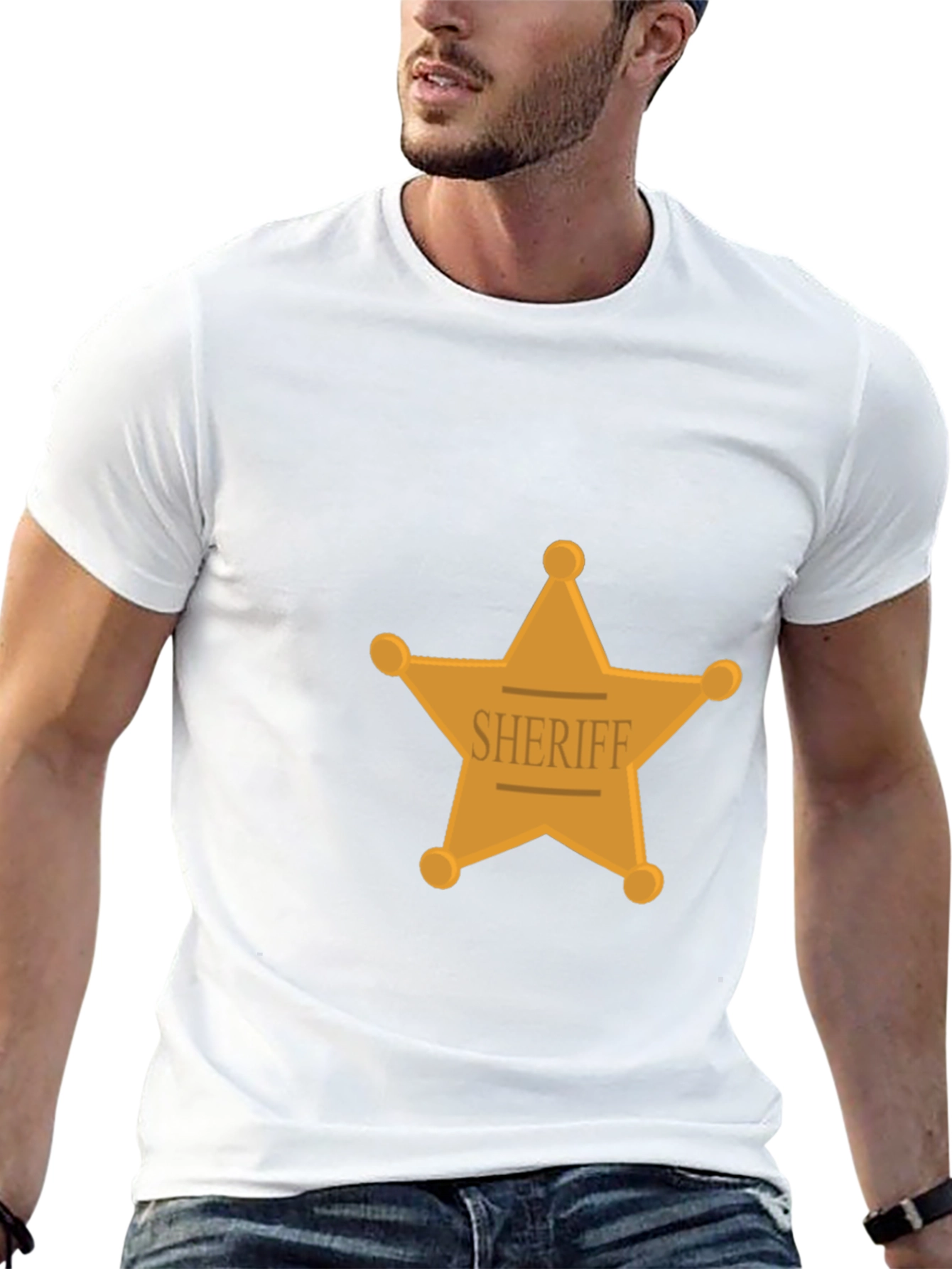 Sheriff Star Graphic Black T-Shirt