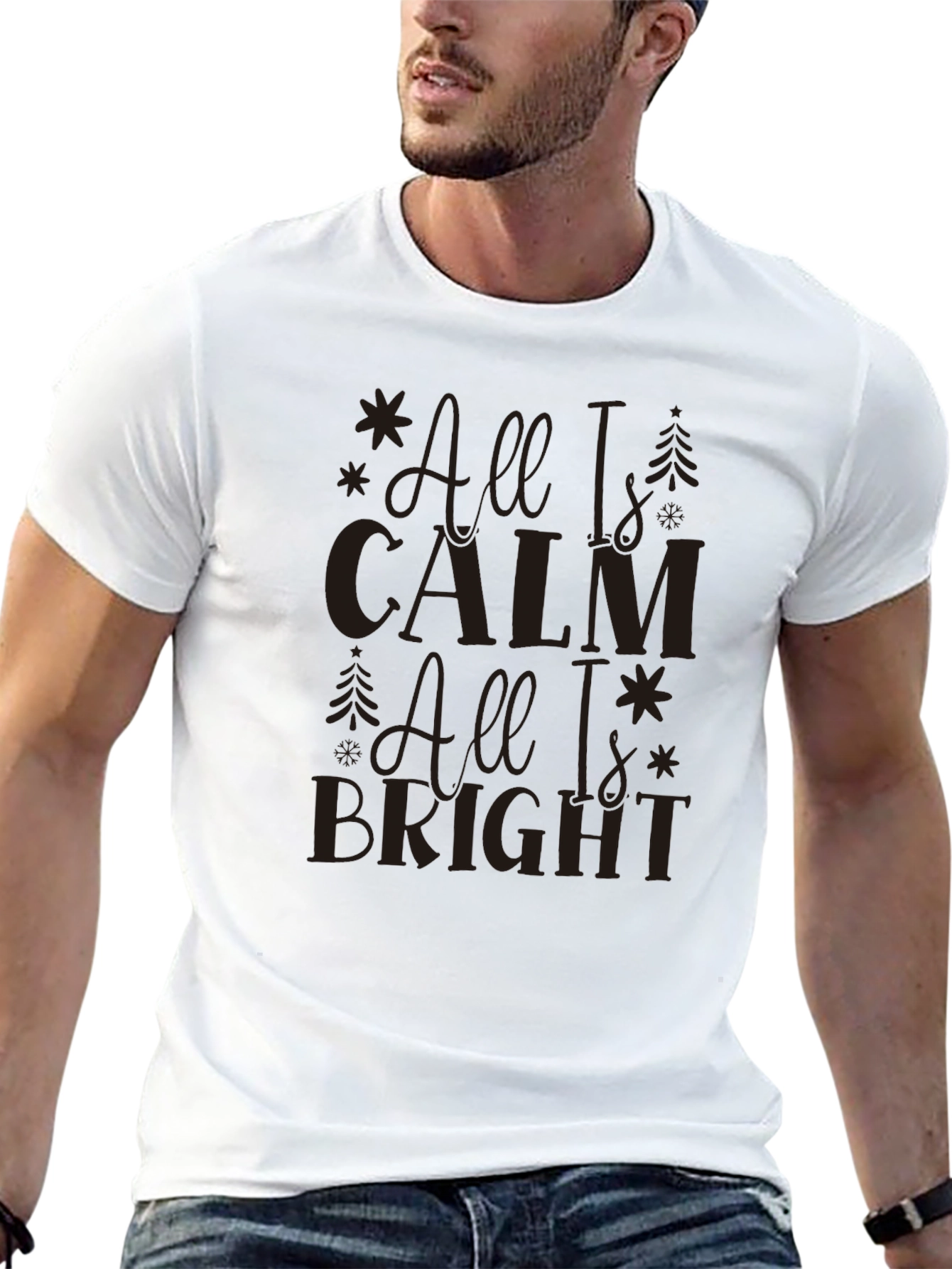 All is Calm All is Bright Christmas T-Shirt