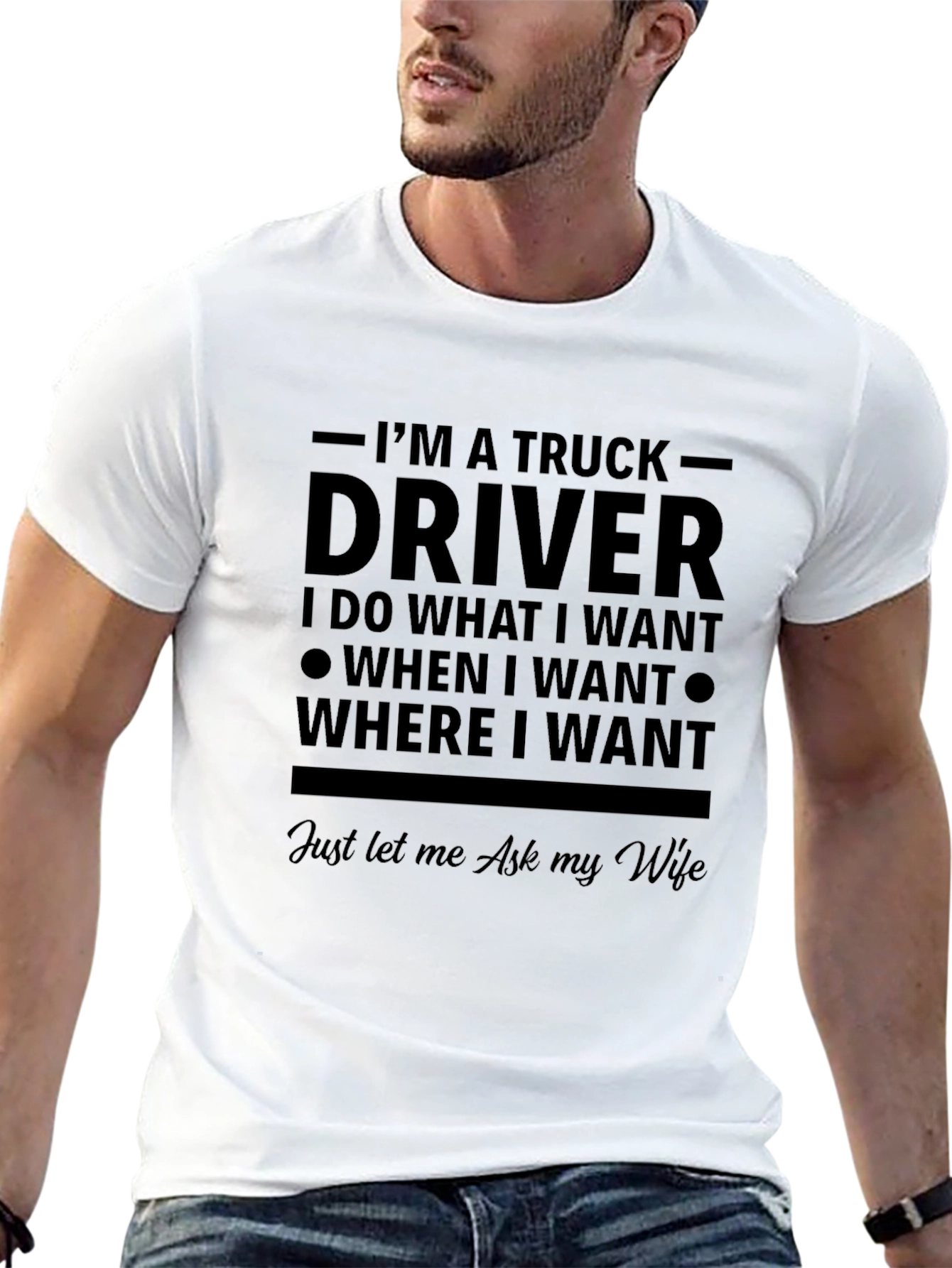 Truck Driver Graphic Novelty T-Shirt