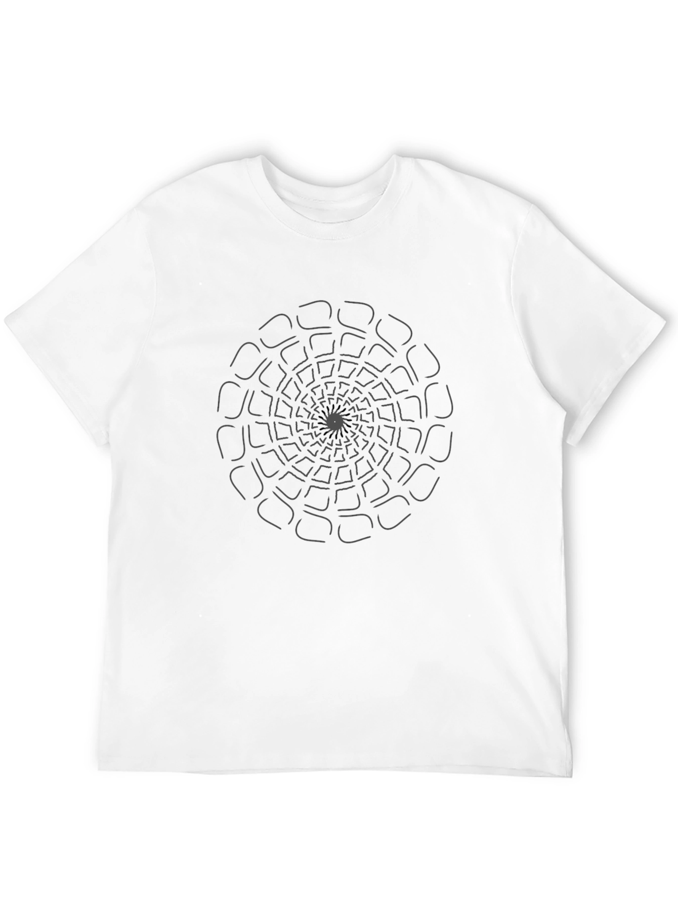 Abstract Geometric Graphic Tee - Modern Black T-Shirt
