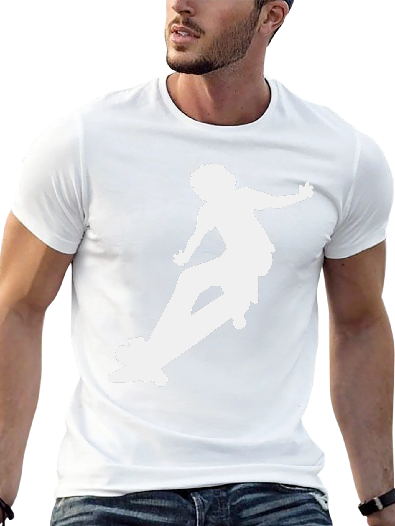 Skateboarder Graphic Tee - Cool Black T-Shirt