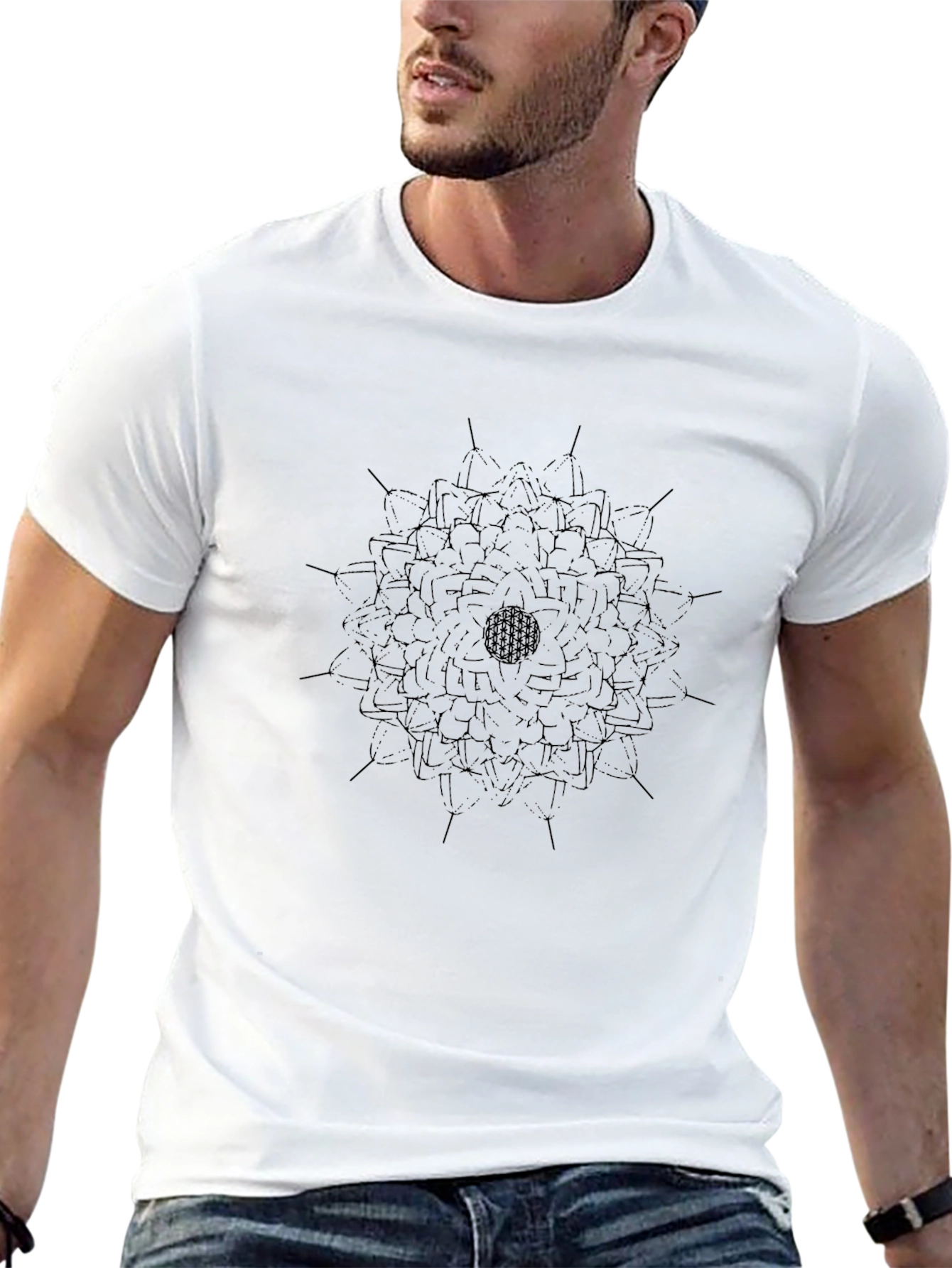Abstract Mandala Black T-Shirt